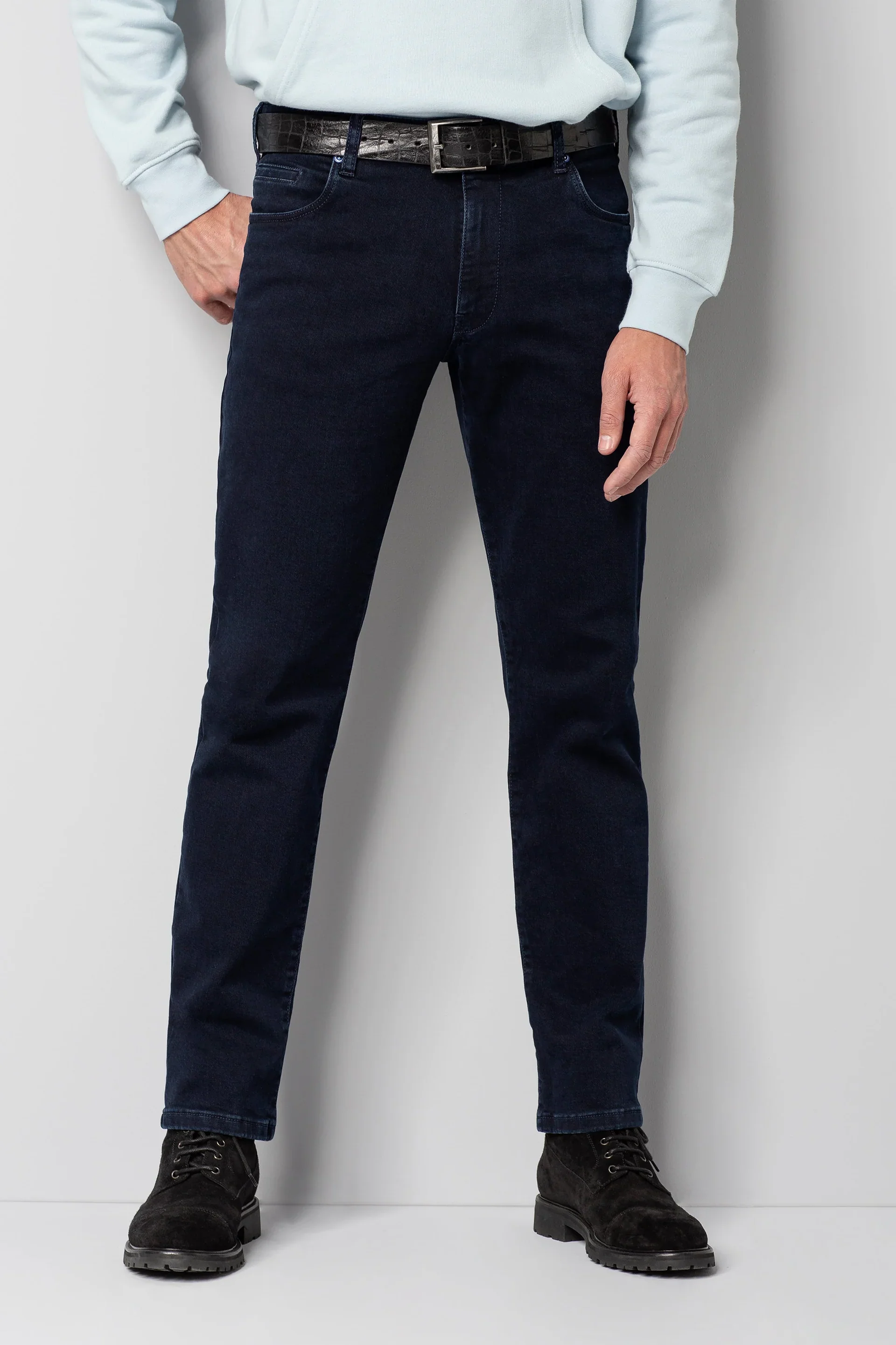 MEYER M5 Jeans - 6258 Regular Fit - Performance Stretch Denim - Dark Blue Stone