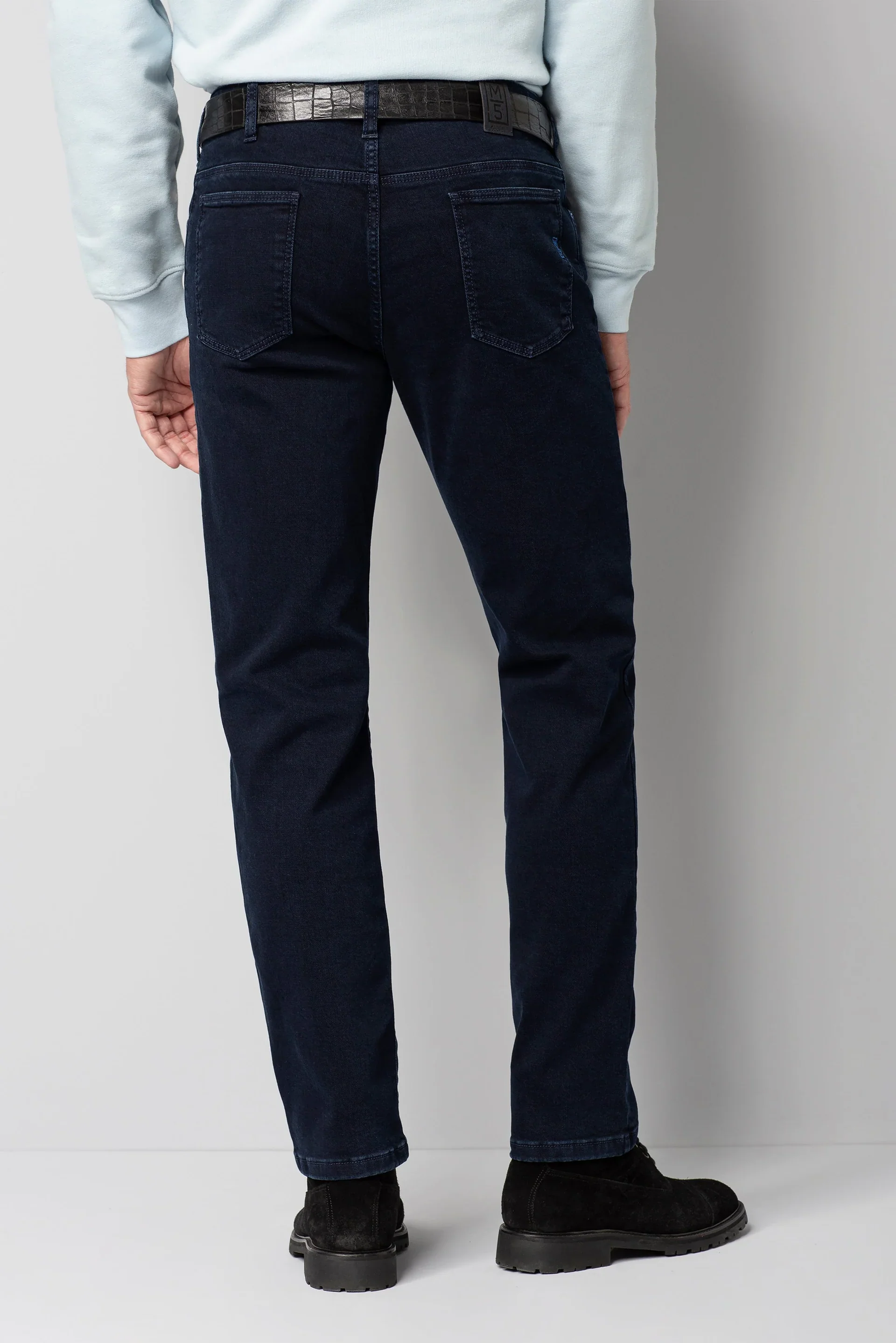MEYER M5 Jeans - 6258 Regular Fit - Performance Stretch Denim - Dark Blue Stone - Image 3