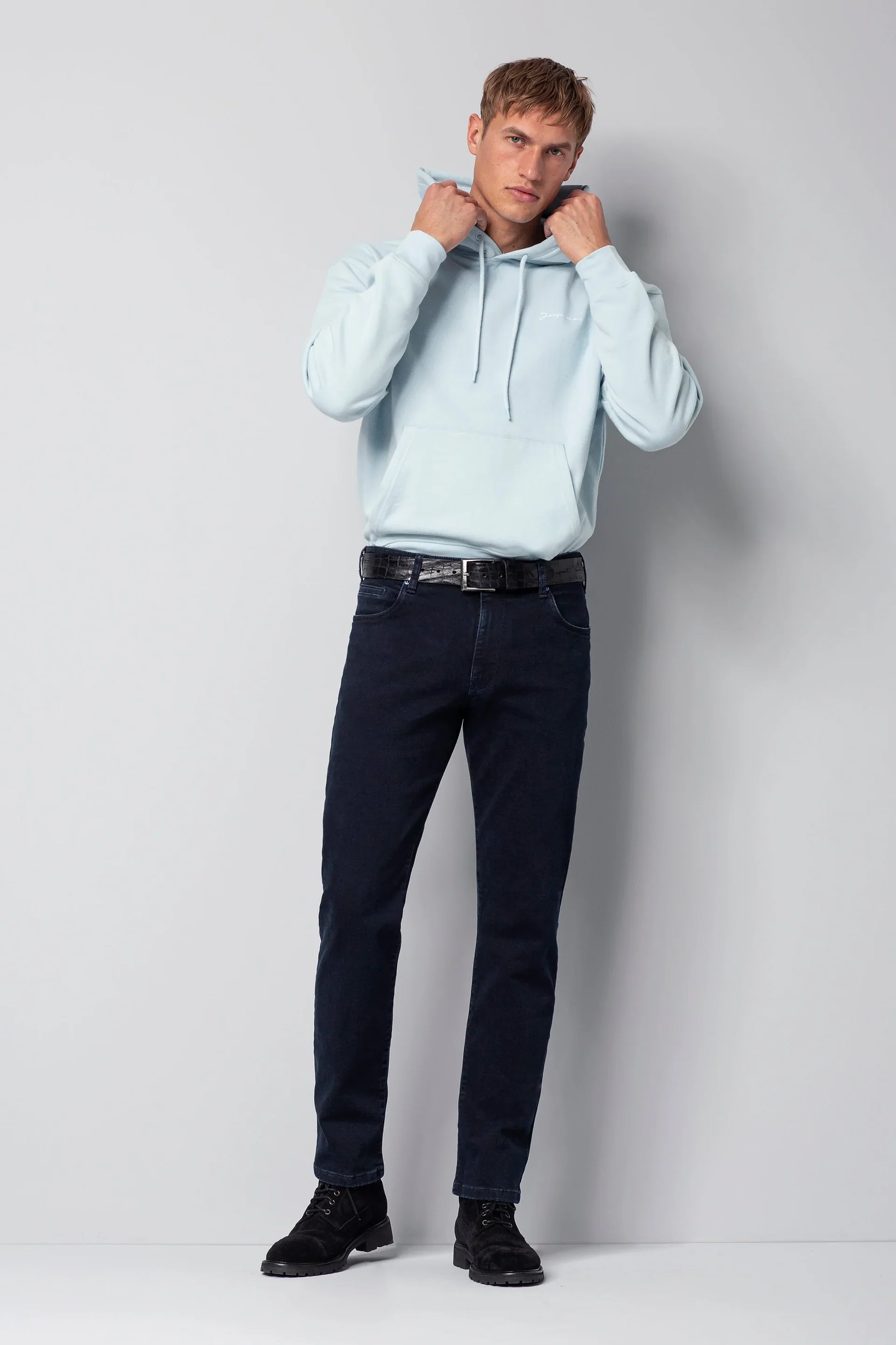 MEYER M5 Jeans - 6258 Regular Fit - Performance Stretch Denim - Dark Blue Stone - Image 4