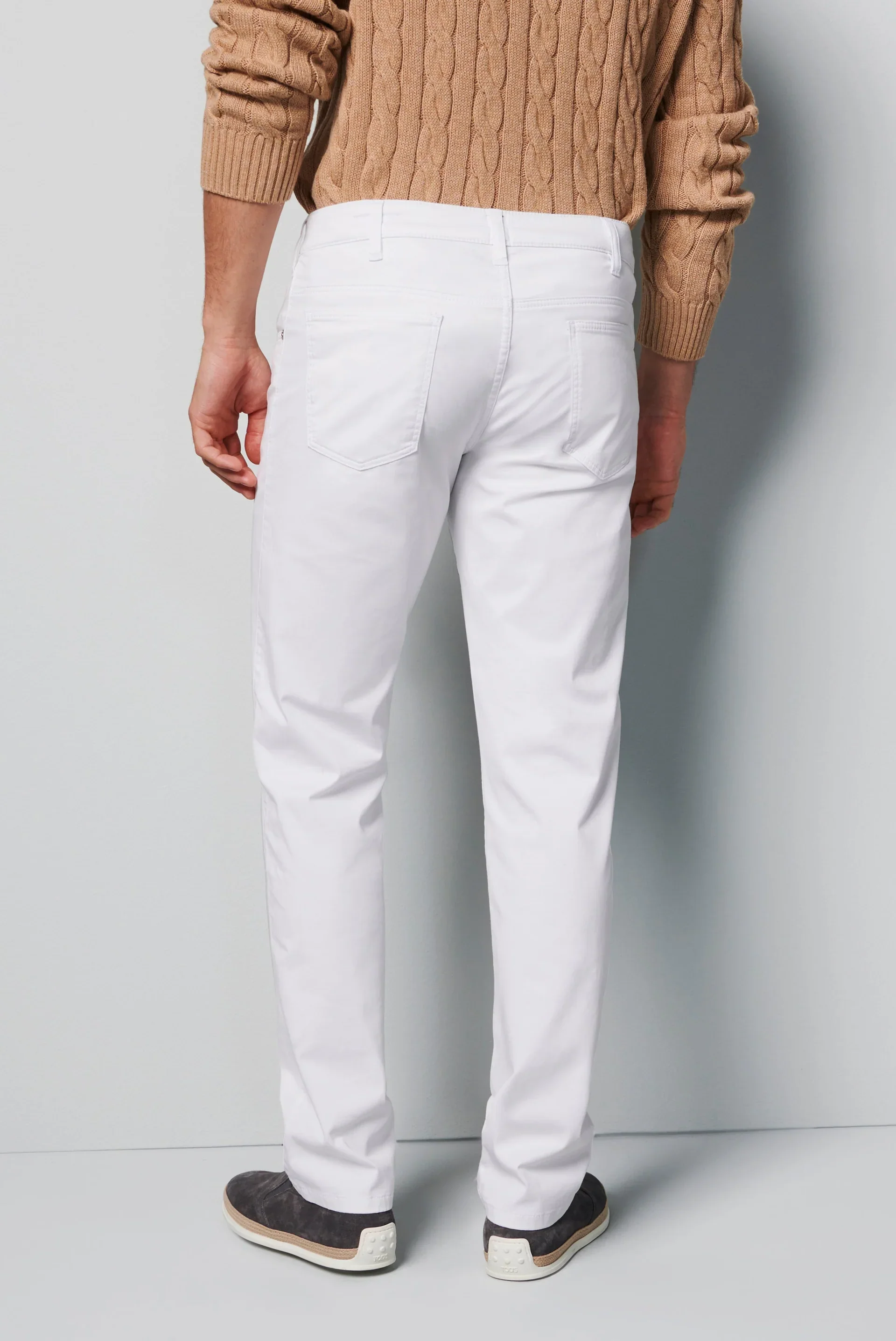 MEYER M5 Jeans - 6258 Regular Fit - Performance Stretch Denim - White - Image 3