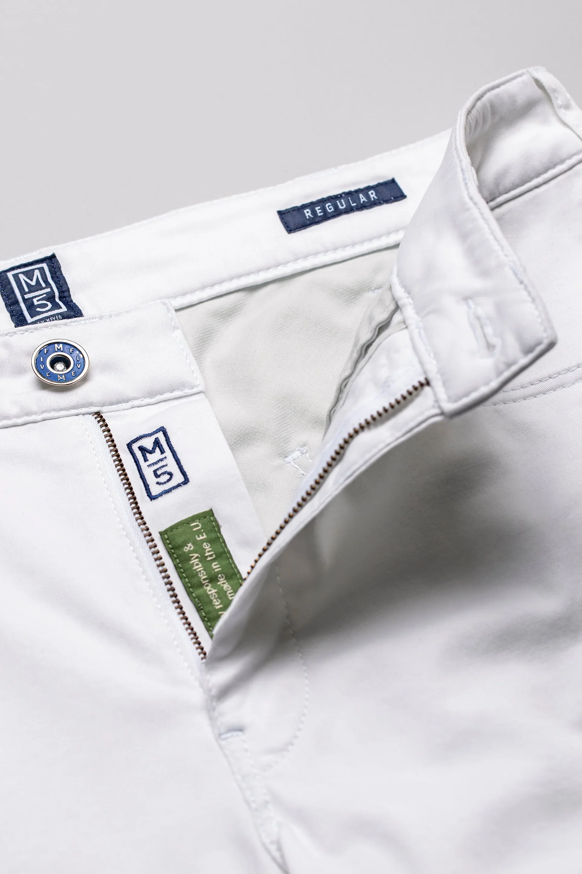 MEYER M5 Jeans - 6258 Regular Fit - Performance Stretch Denim - White - Image 6