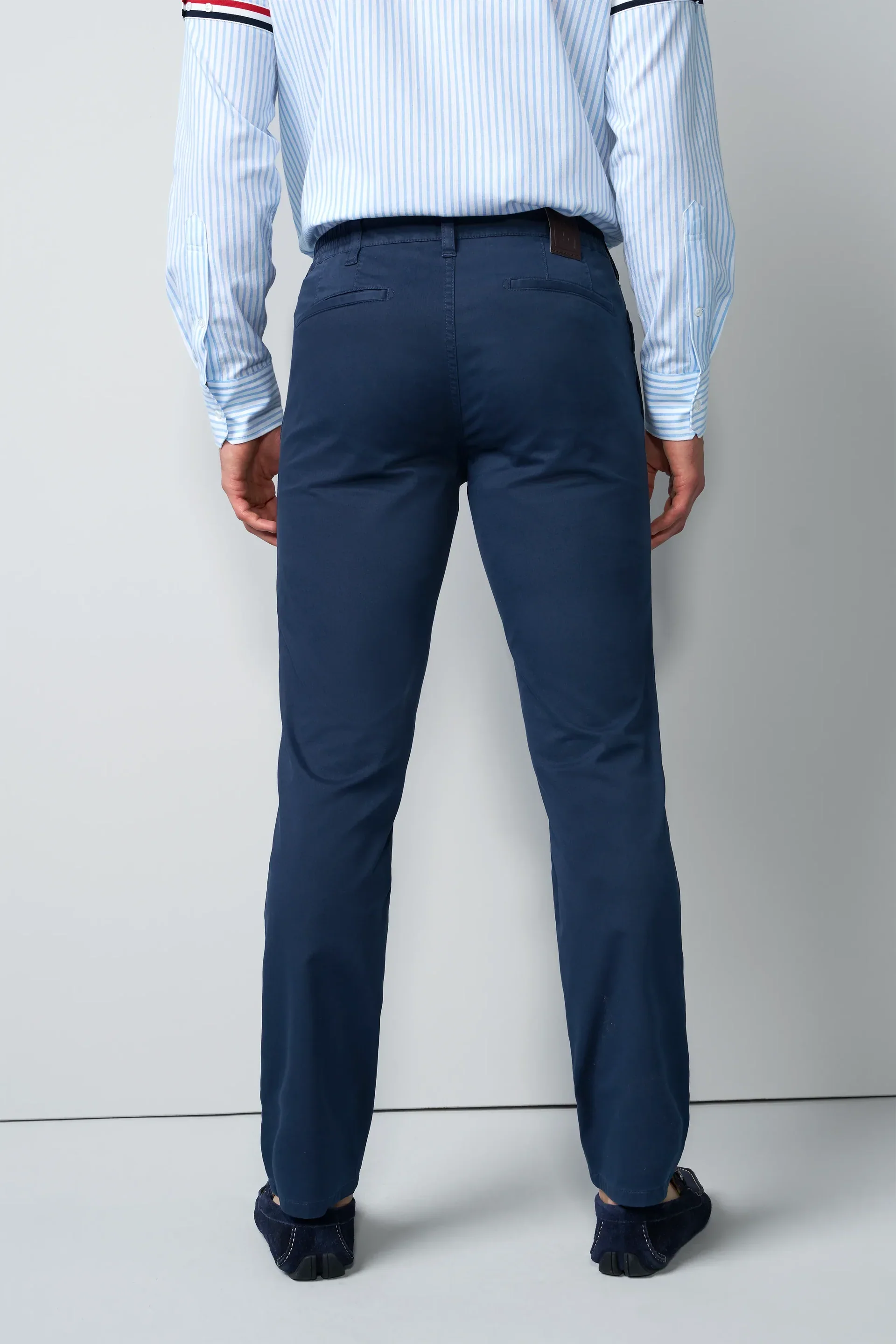 MEYER M5 Move 6024 Flex Organic Cotton Chinos – Navy - Image 3
