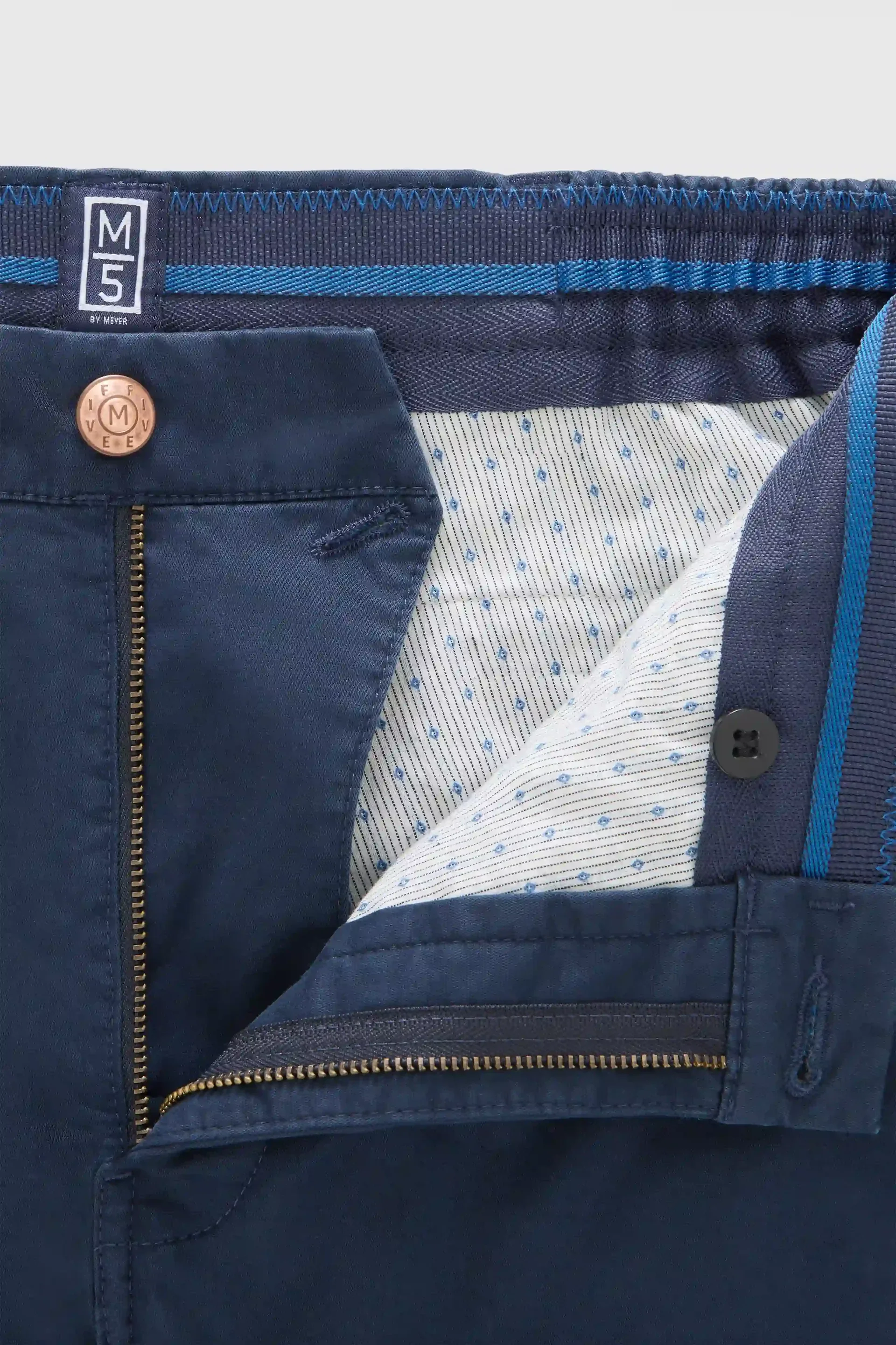 MEYER M5 Move 6024 Flex Organic Cotton Chinos – Navy - Image 6