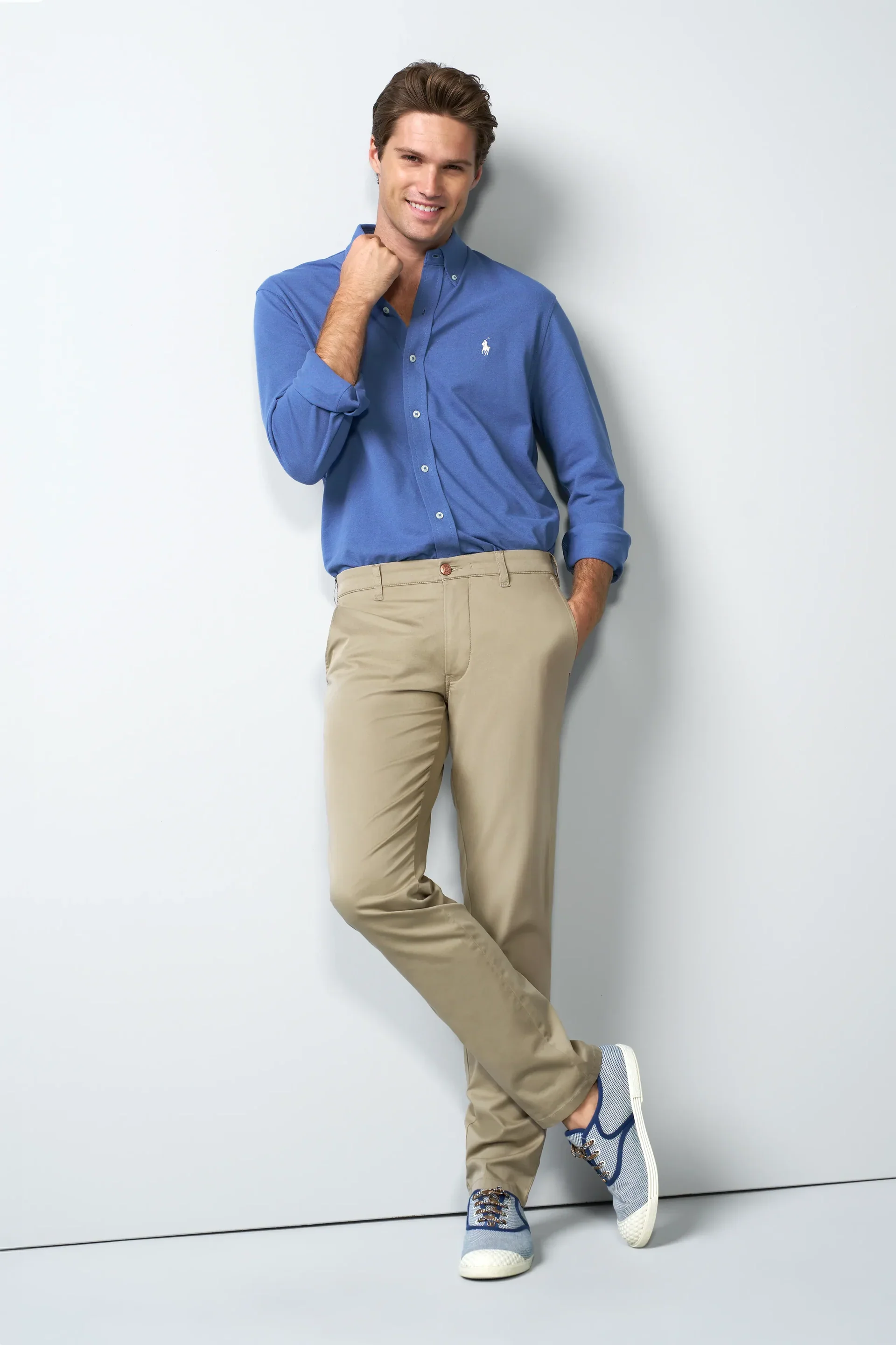 MEYER M5 Move 6024 Flex Organic Cotton Chinos – Stone - Image 4