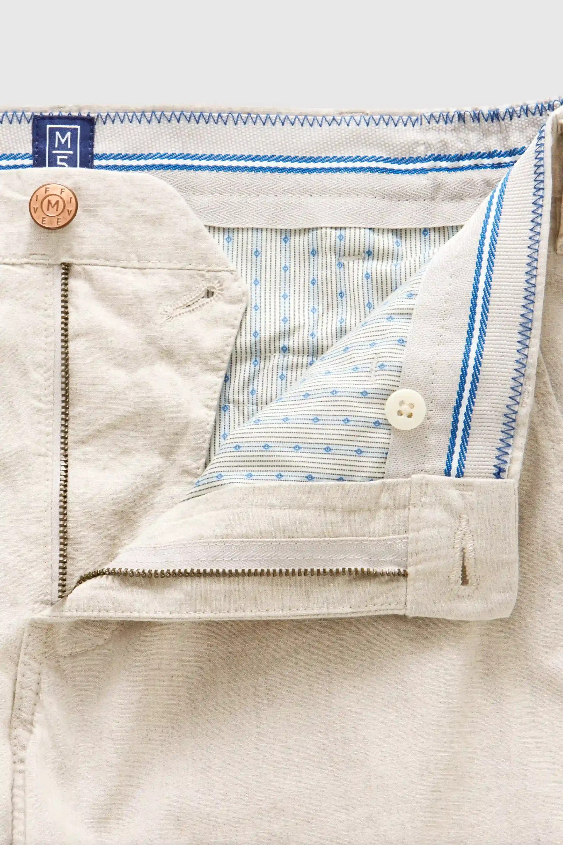 MEYER M5 Linen Shorts - 6027 Modern Fit - Super Stretch Linen - Beige - Image 5