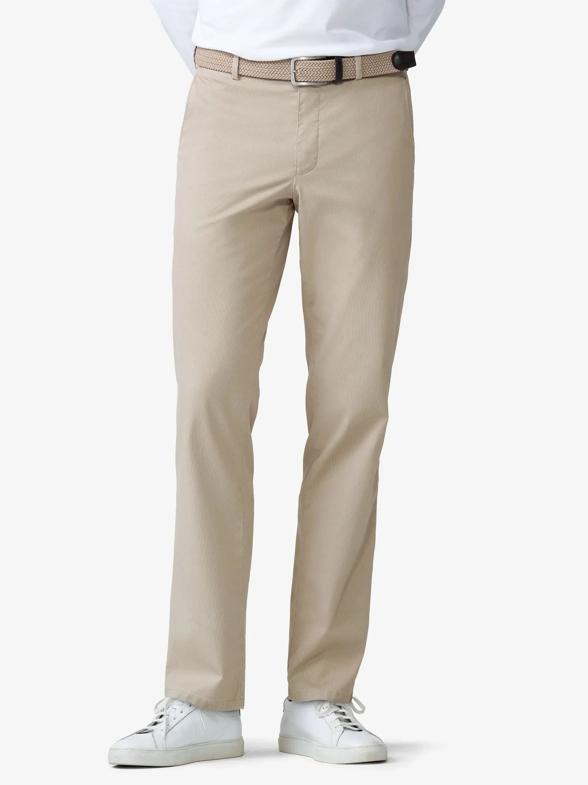 MEYER Roma Comfort Fit Chinos – 5080 Organic Cotton Stretch – Beige