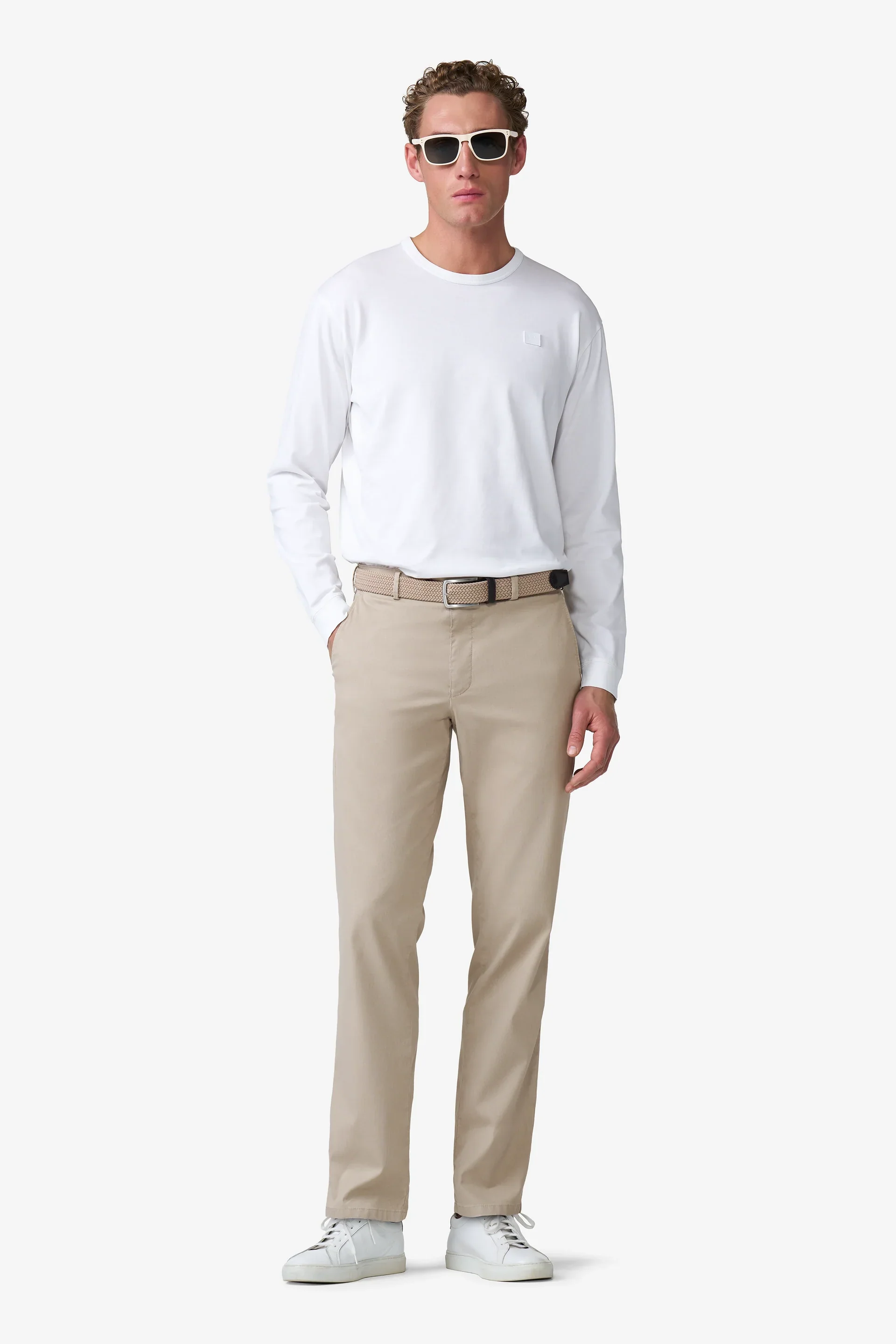 MEYER Roma Comfort Fit Chinos – 5080 Organic Cotton Stretch – Beige - Image 3