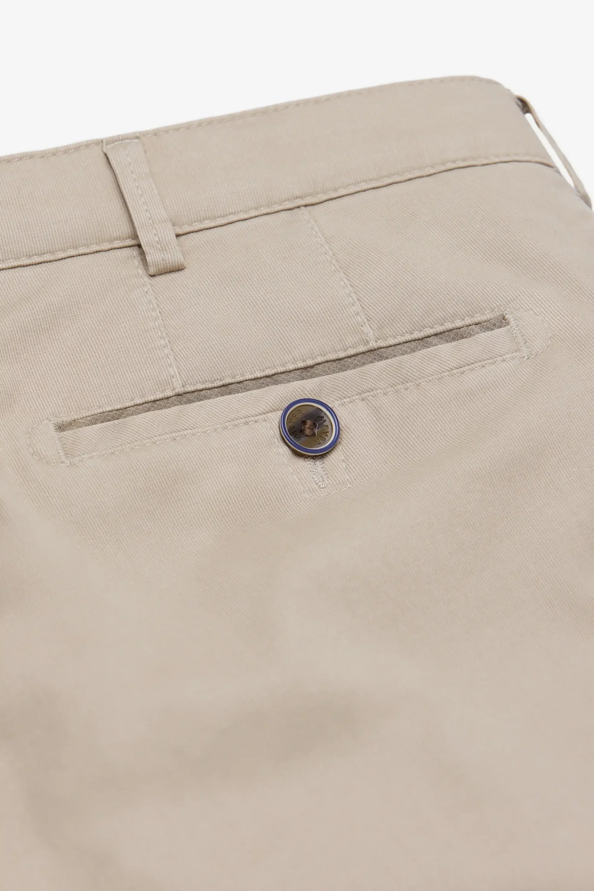 MEYER Roma Comfort Fit Chinos – 5080 Organic Cotton Stretch – Beige - Image 5