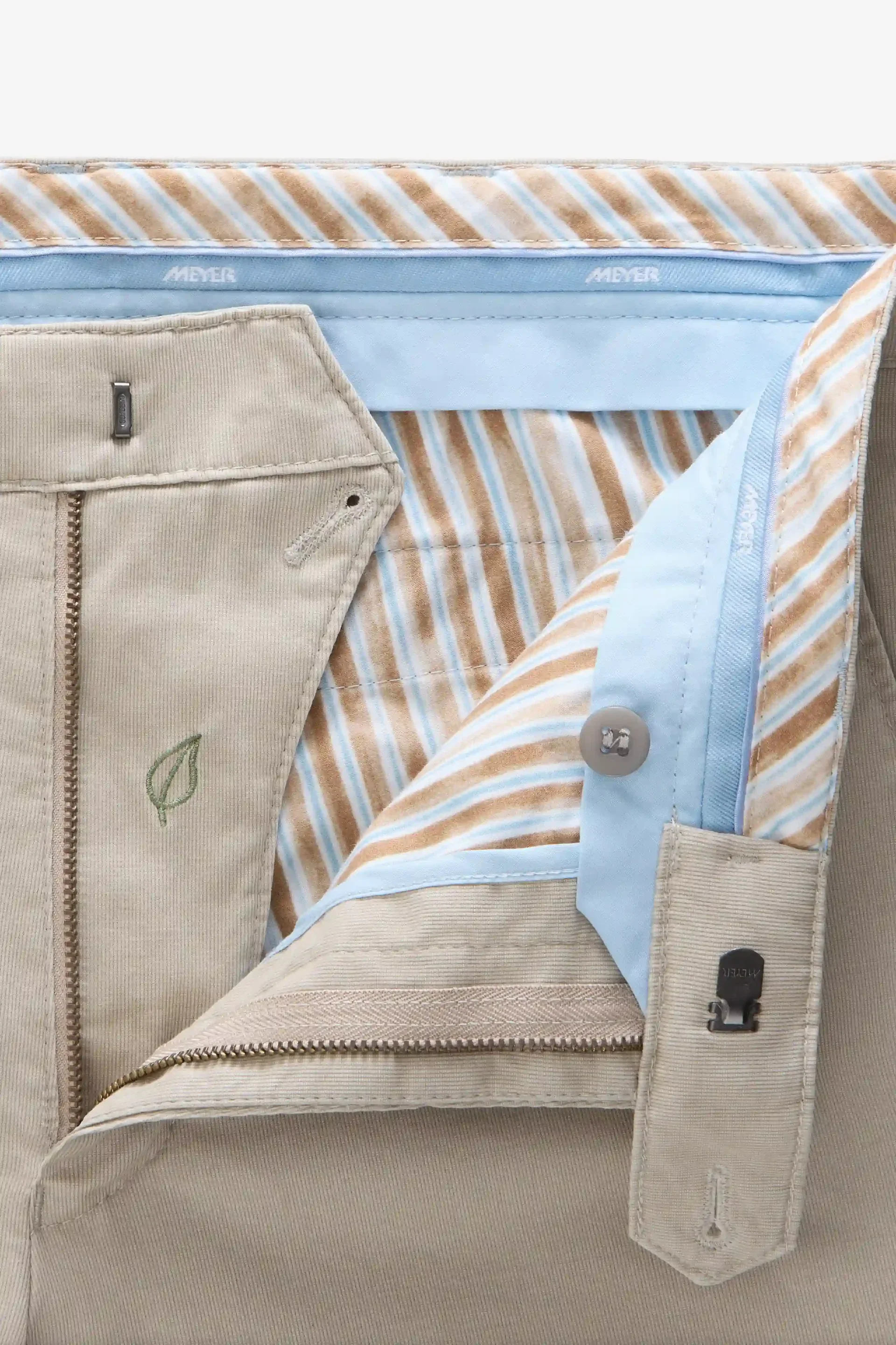 MEYER Roma Comfort Fit Chinos – 5080 Organic Cotton Stretch – Beige - Image 6