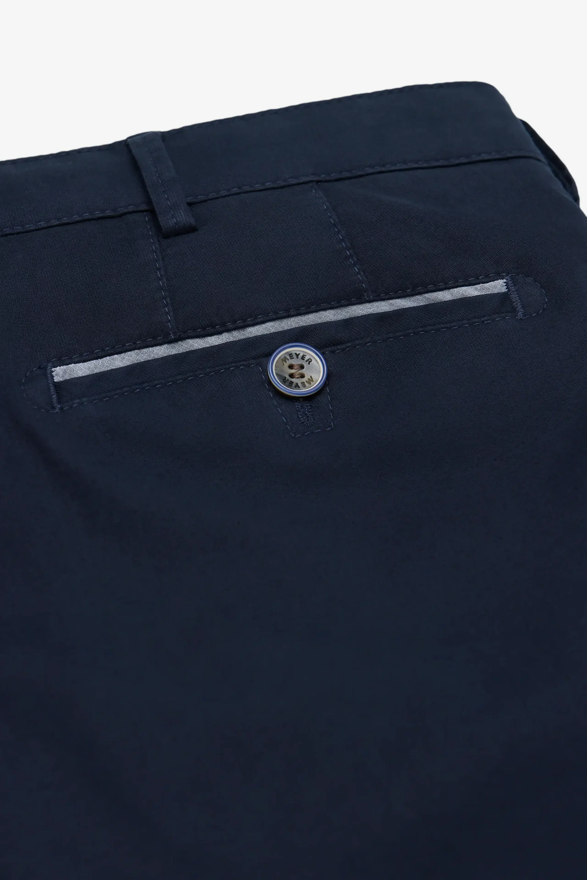 MEYER Roma Comfort Fit Chinos – 5080 Organic Cotton Stretch – Navy - Image 5