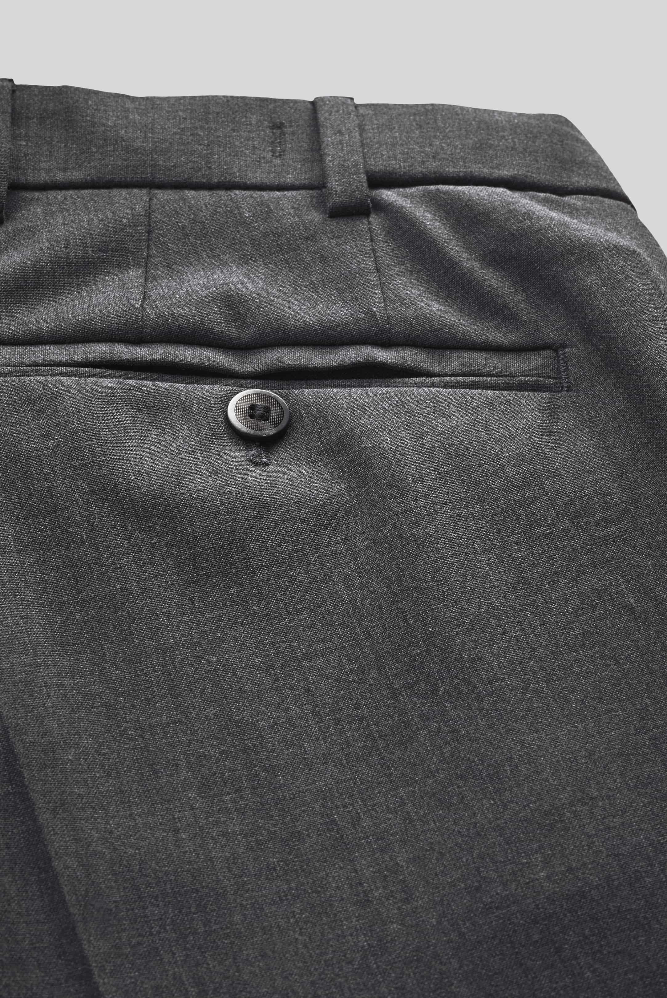 MEYER Oslo Trousers - 344 Flex Tropical Wool-Mix - Mid-Grey - Image 3