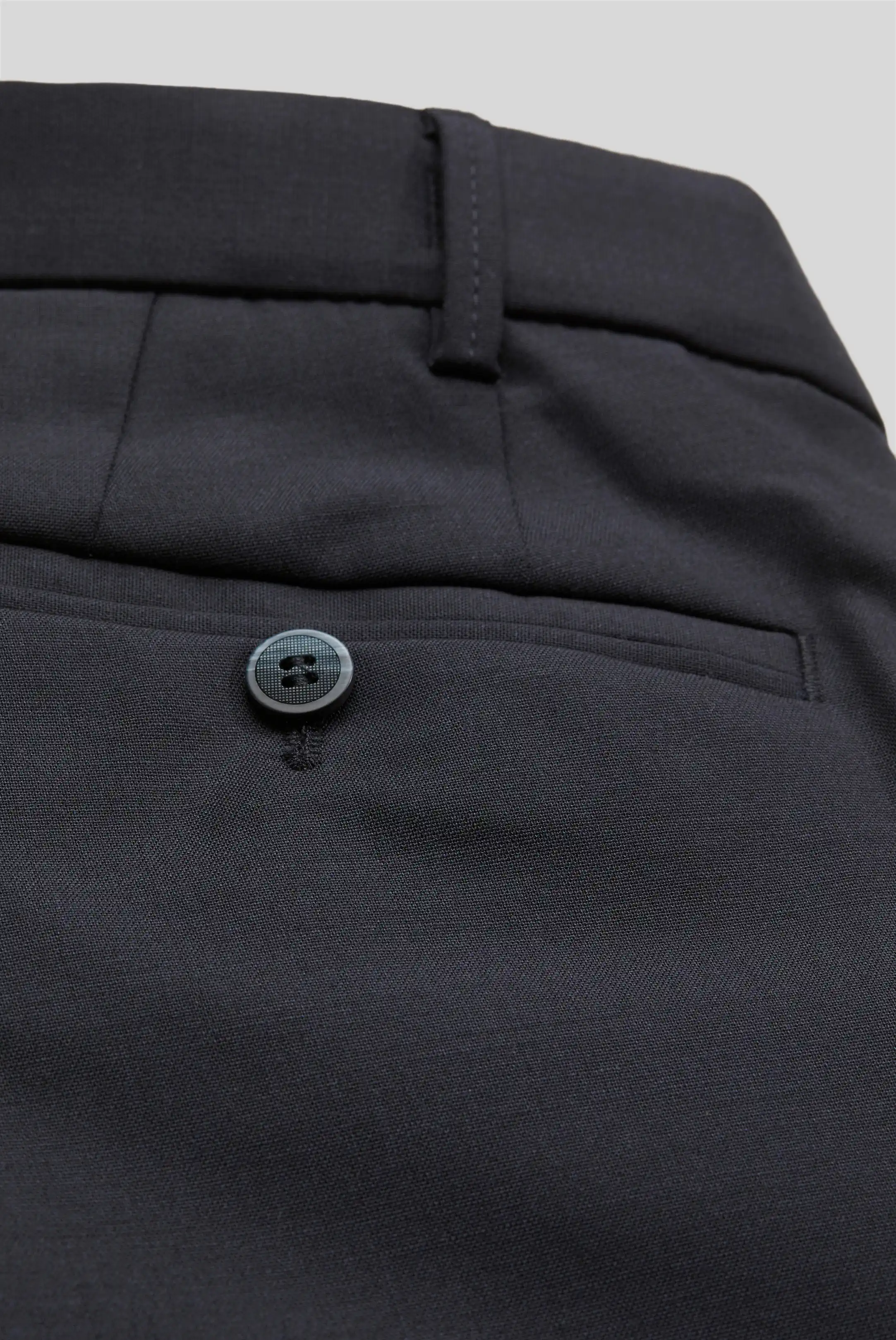 MEYER Oslo Trousers - 344 Flex Tropical Wool-Mix - Navy - Image 3