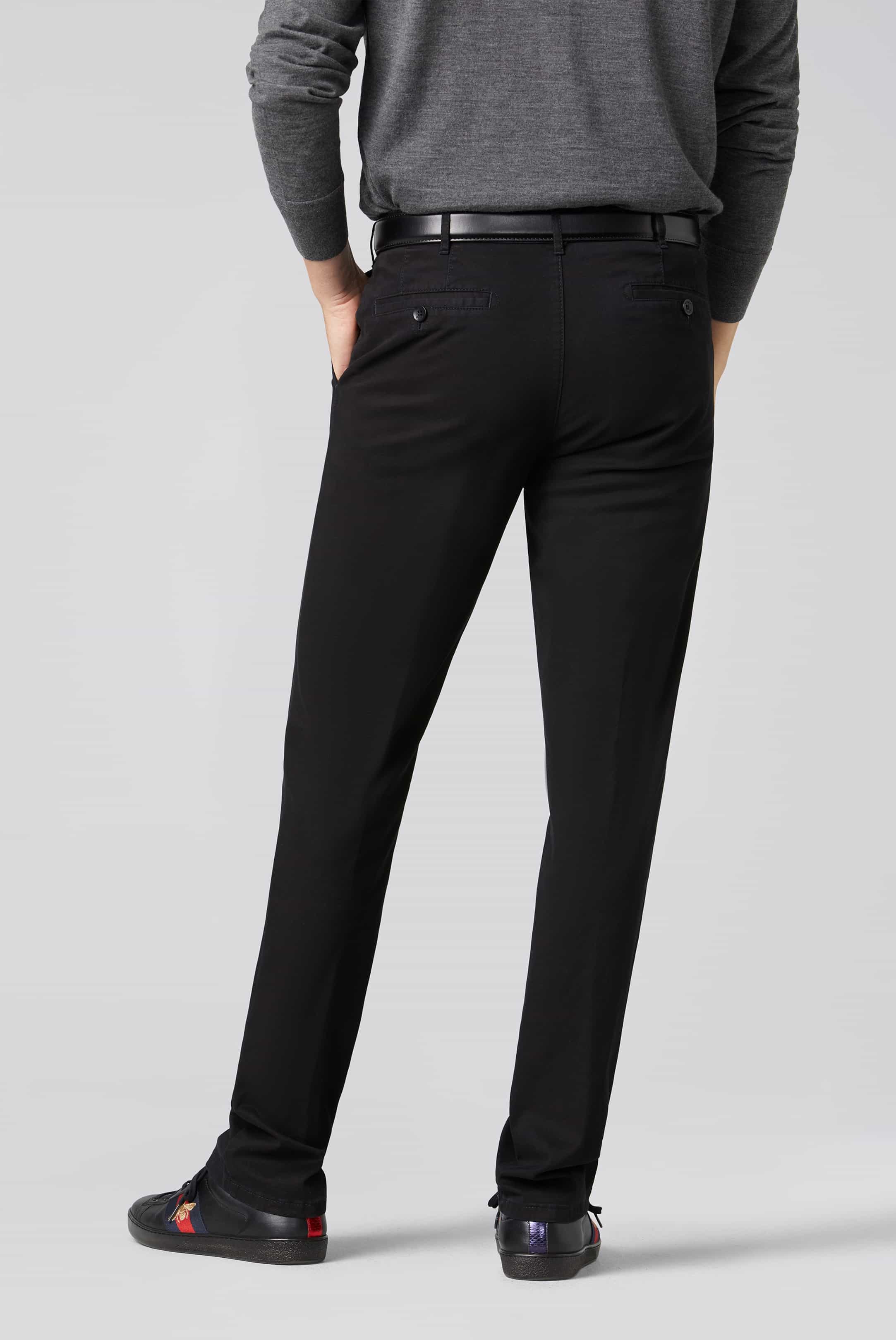 MEYER Roma Trousers - 316 Luxury Cotton Chinos - Black - Image 3
