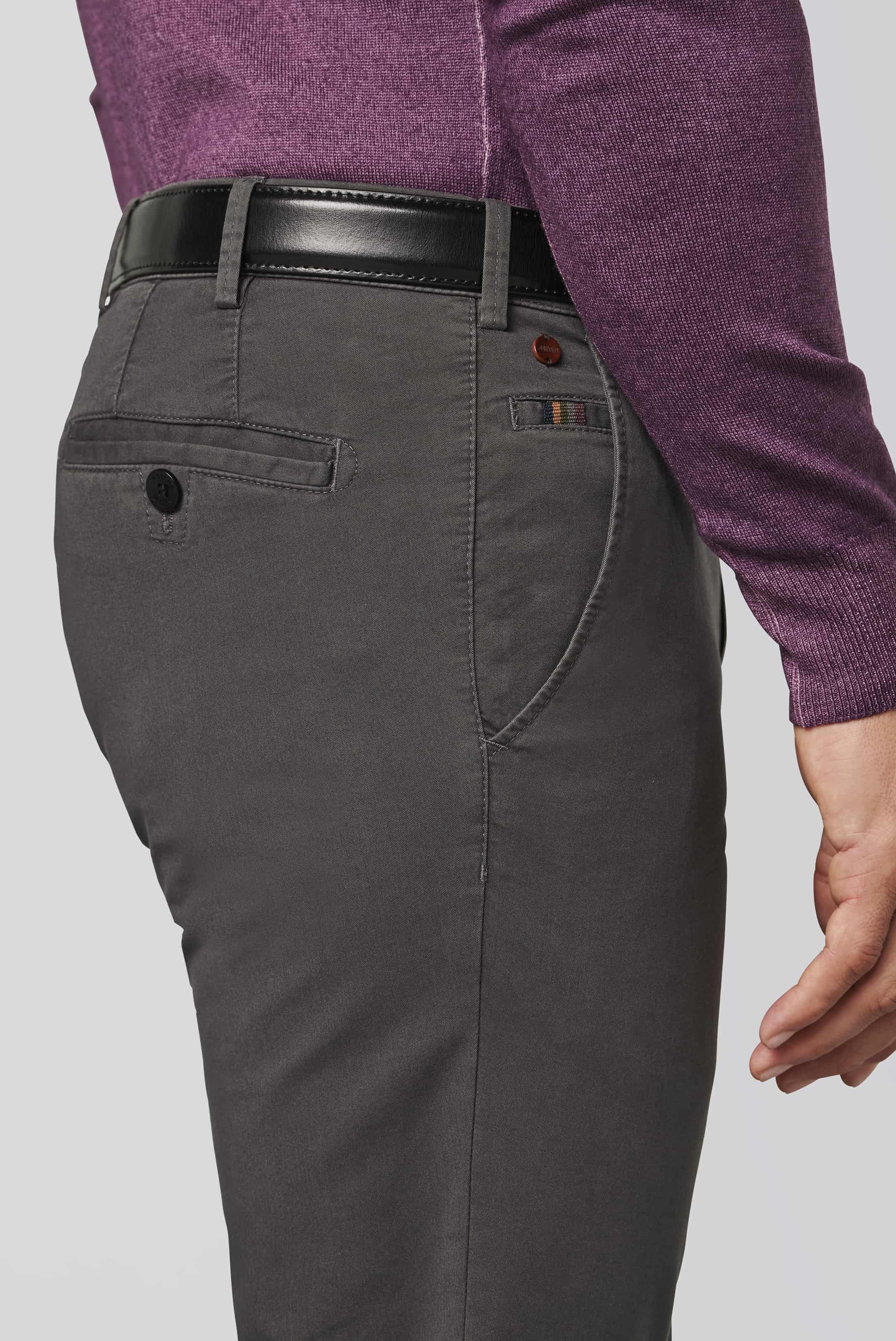 MEYER Roma Trousers - 316 Luxury Cotton Chinos - Charcoal - Image 2