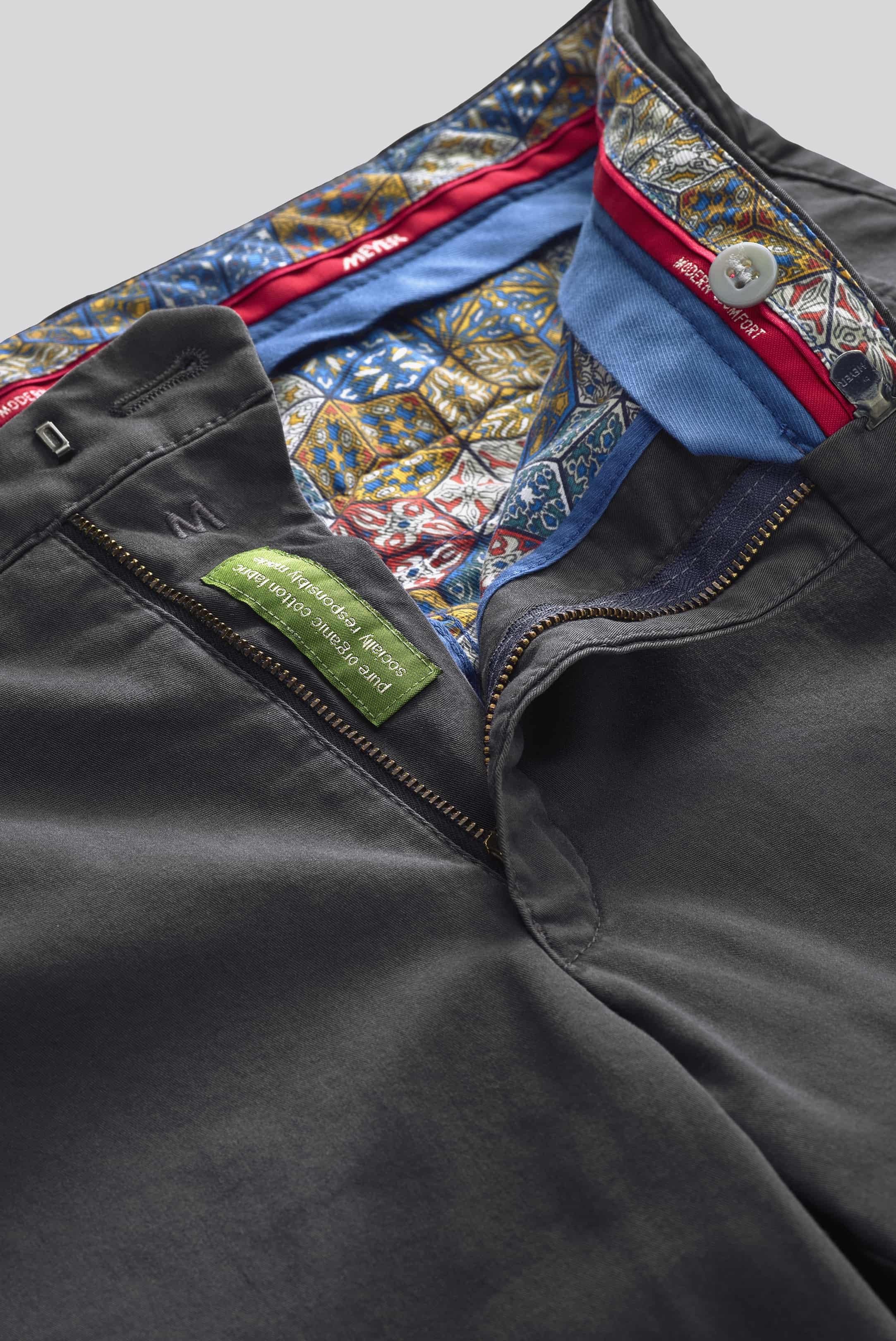 MEYER Roma Trousers - 316 Luxury Cotton Chinos - Charcoal - Image 6