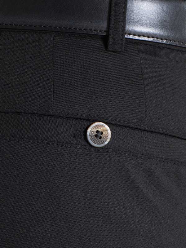 MEYER Roma Trousers - 344 Tropical Wool-Mix - Black - Image 2
