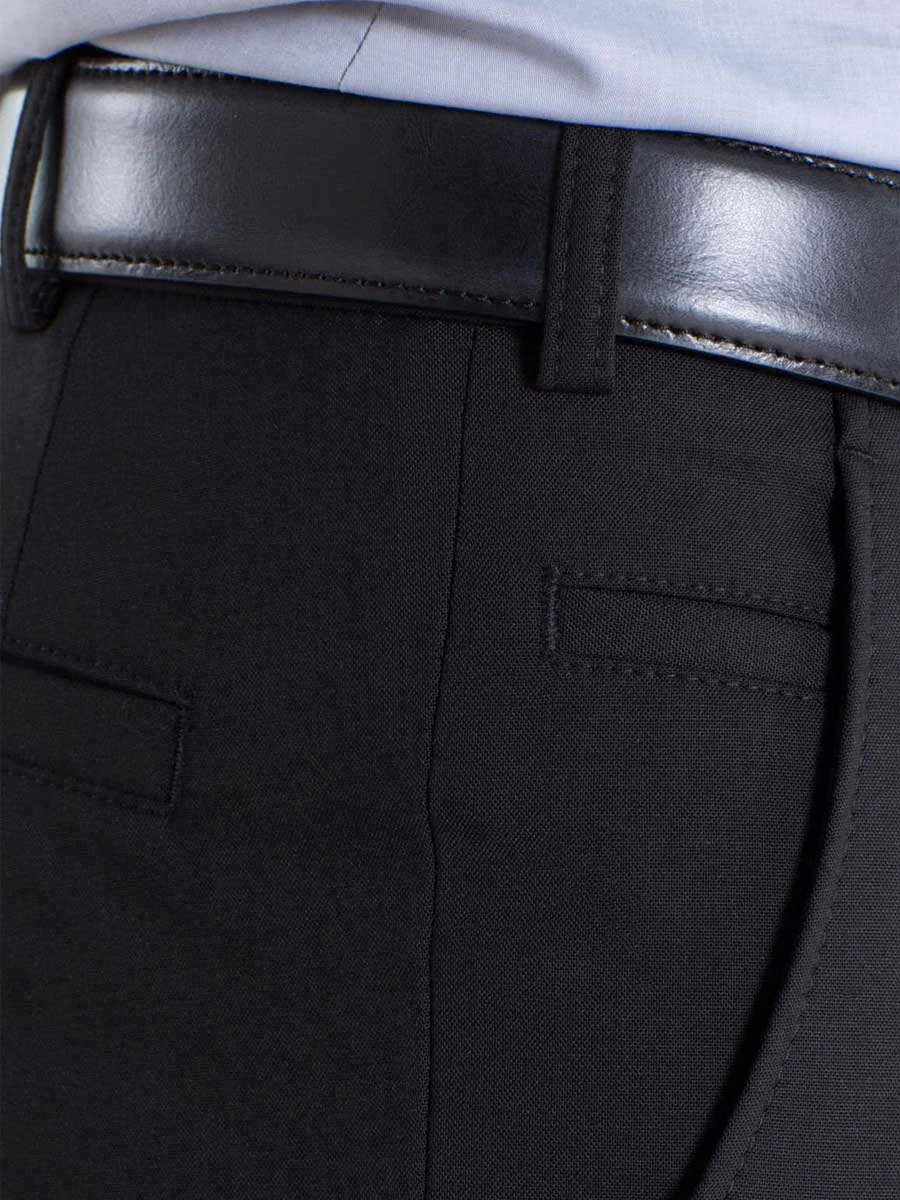 MEYER Roma Trousers - 344 Tropical Wool-Mix - Black - Image 3