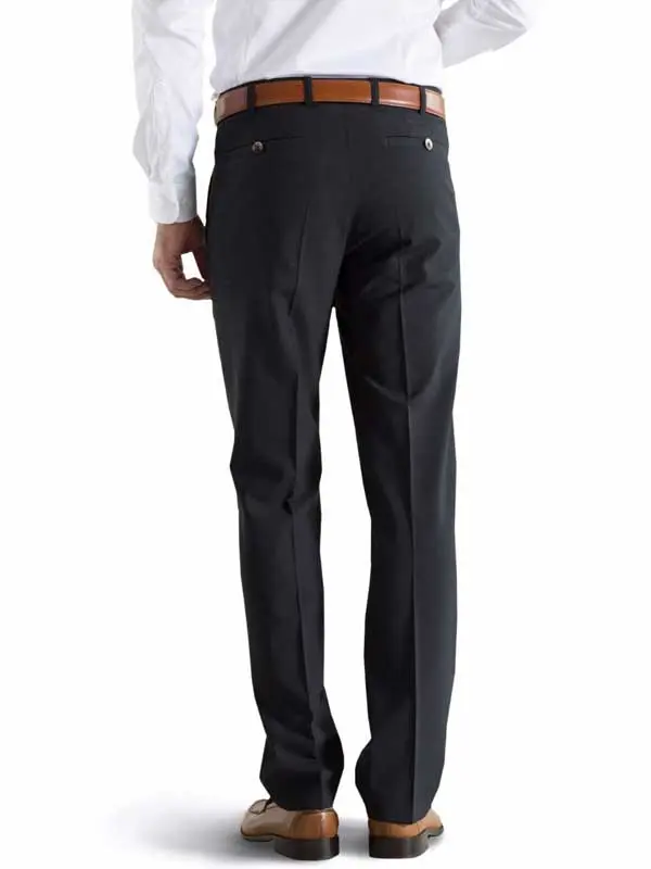 MEYER Roma Trousers - 344 Tropical Wool-Mix - Charcoal - Image 3
