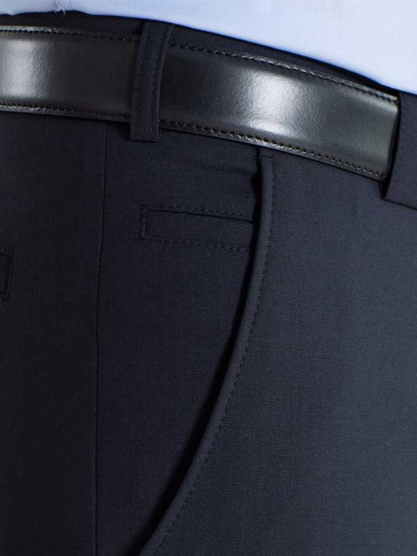 MEYER Roma Trousers - 344 Tropical Wool-Mix - Navy - Image 3