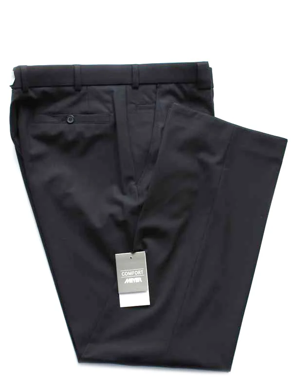 MEYER Roma Trousers - 344 Tropical Wool-Mix - Navy - Image 6