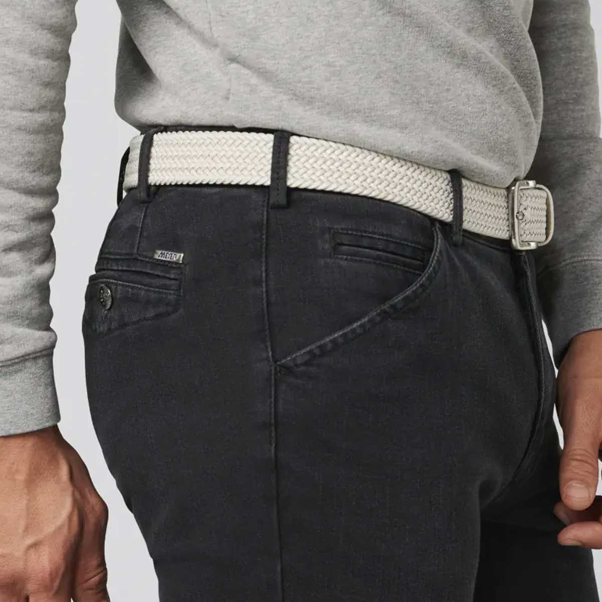 MEYER Woven Belt - Super Stretch - White - Image 2