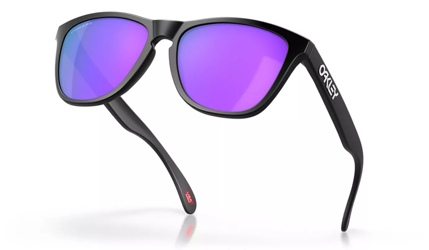 OAKLEY Frogskins Sunglasses - Matte Black - Prizm Violet Lens - Image 5