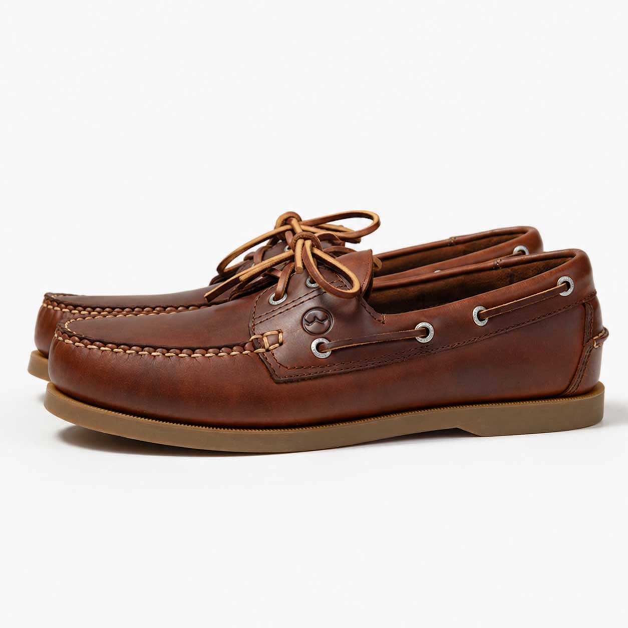 ORCA BAY Mens Creek Leather Deck Shoes - Saddle - Image 6