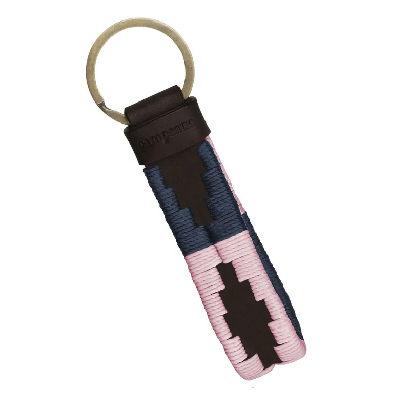 PAMPEANO Charro Loop Keyring - Brown - Pink and Navy