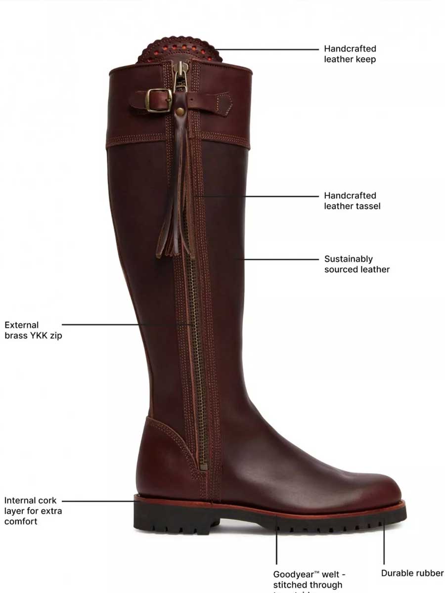 PENELOPE CHILVERS Long Tassel Boots - Leather - Conker - Image 7