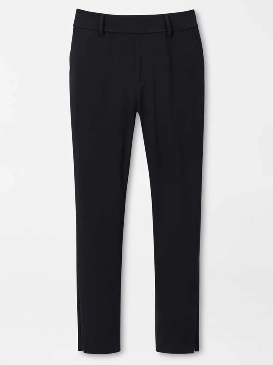 PETER MILLAR Bingham High Stretch Bonded Ankle Trousers - Womens - Black