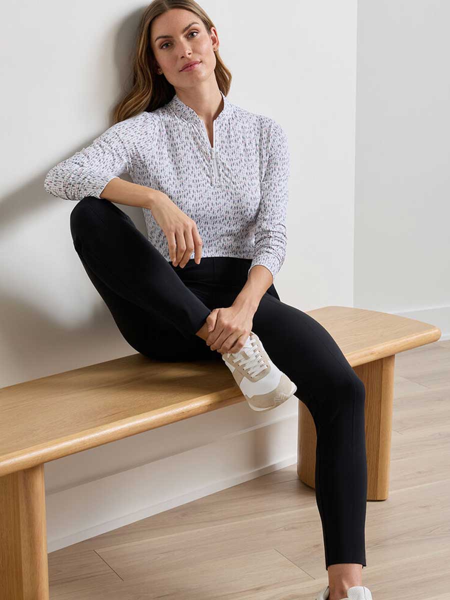 PETER MILLAR Bingham High Stretch Bonded Ankle Trousers - Womens - Black - Image 2