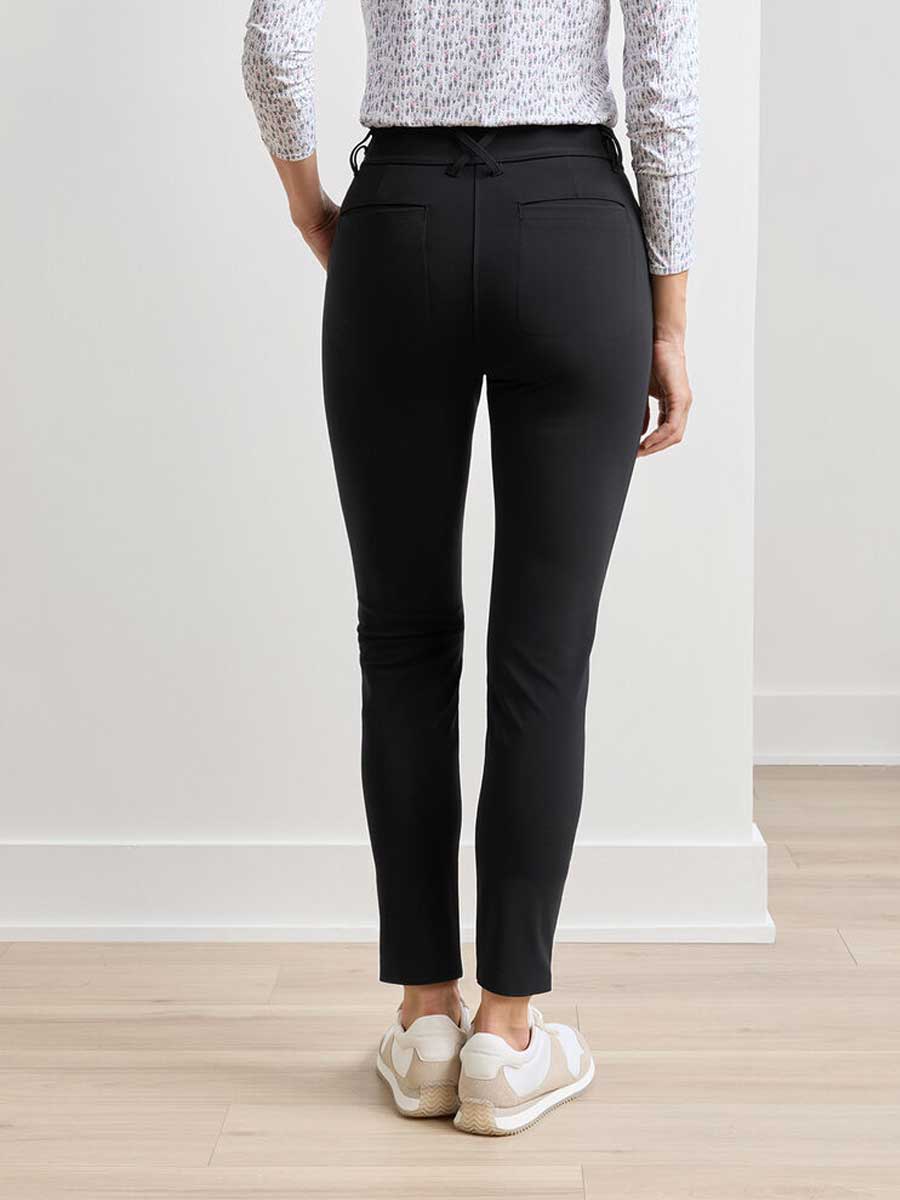 PETER MILLAR Bingham High Stretch Bonded Ankle Trousers - Womens - Black - Image 3