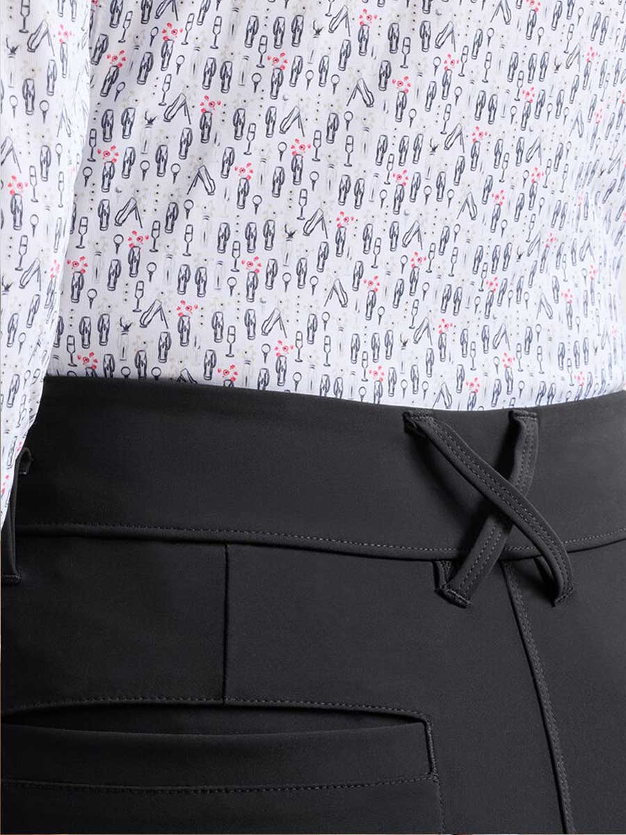 PETER MILLAR Bingham High Stretch Bonded Ankle Trousers - Womens - Black - Image 5