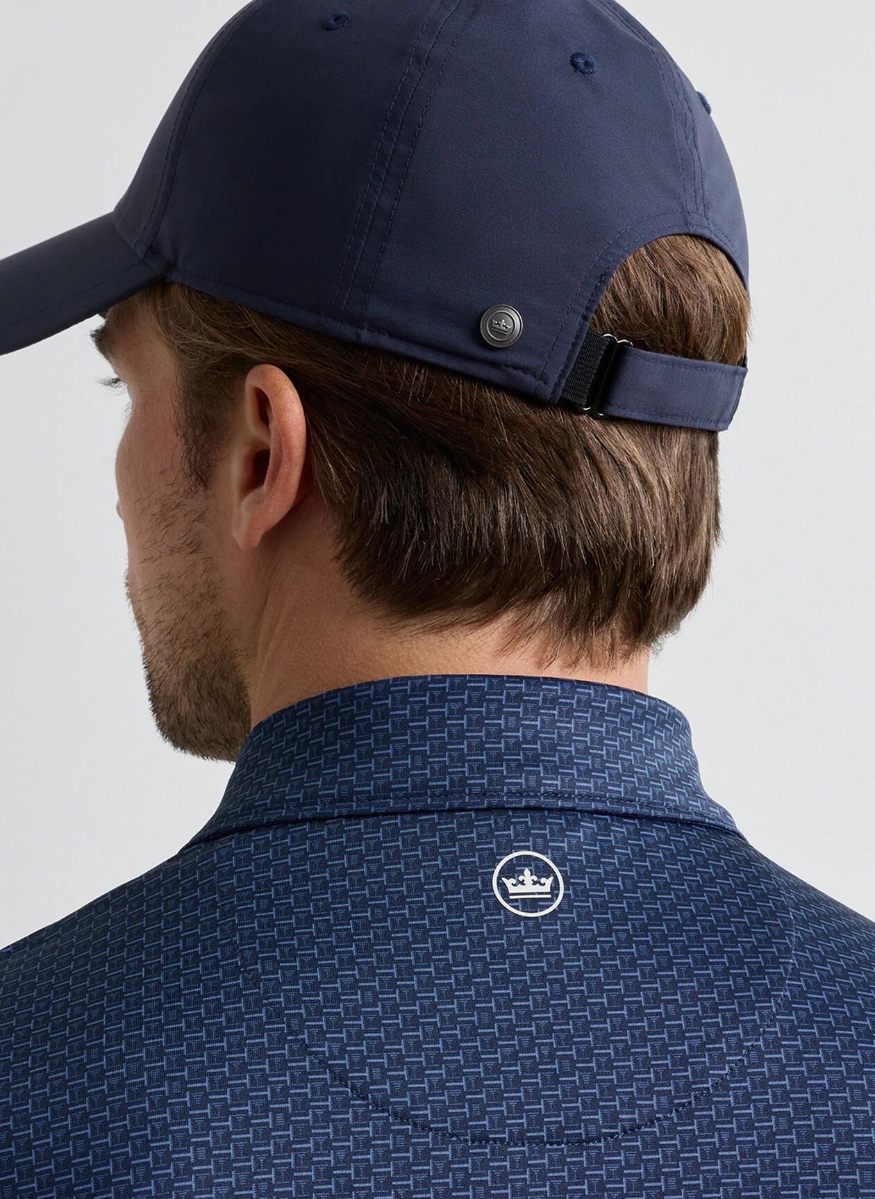 PETER MILLAR Bunker Bar Performance Jersey Polo Shirt - Men's Classic Fit - Navy - Image 5