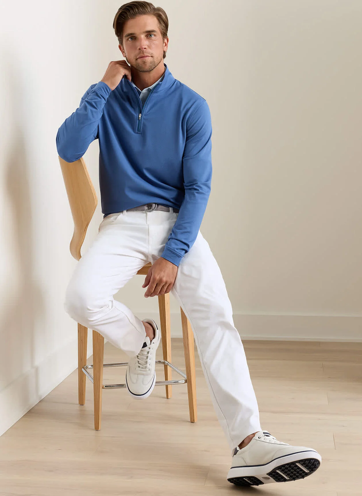 PETER MILLAR Drift Leather Hybrid Course Shoe - Men's - White - Image 3
