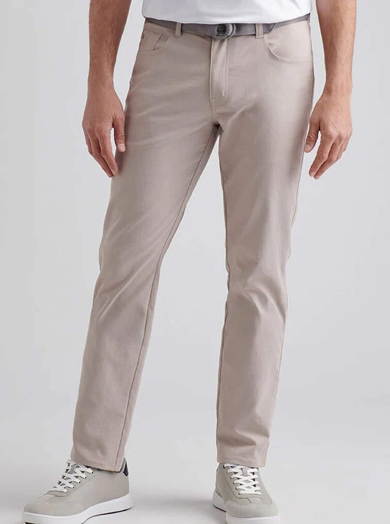 PETER MILLAR Eb66 Performance Five-Pocket Trousers - Men's Classic Fit - Khaki - Image 2