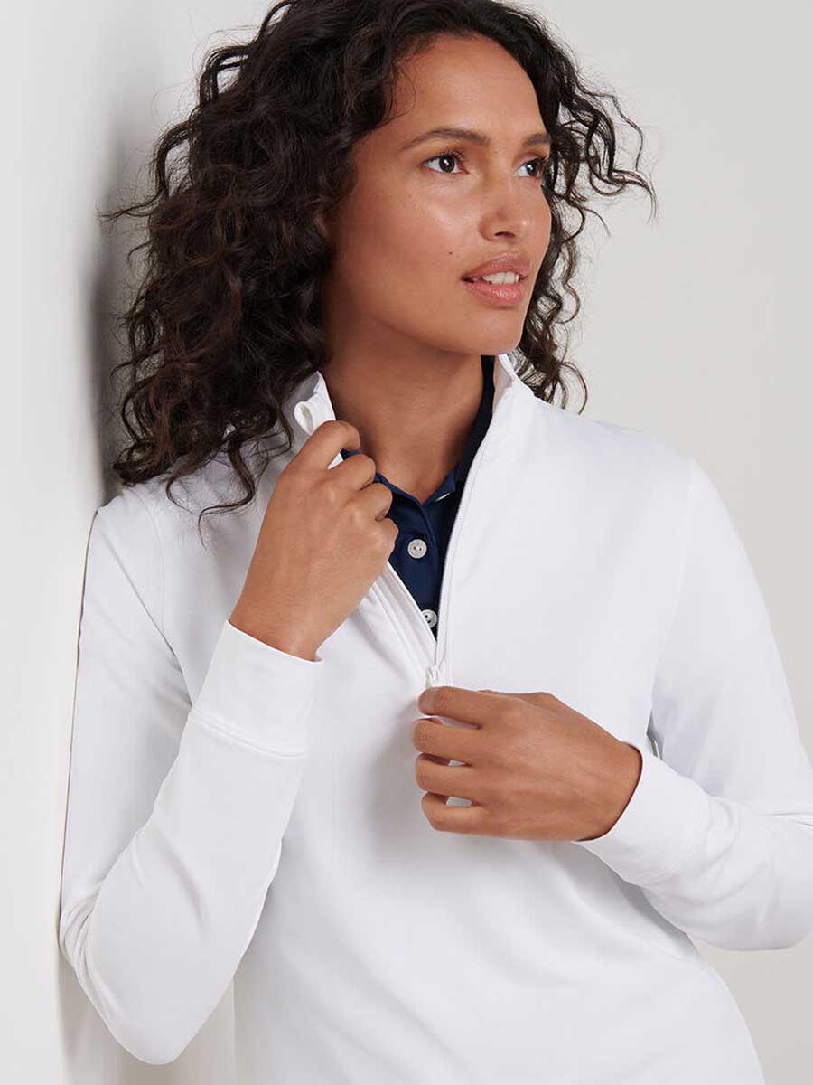 PETER MILLAR Essential Perth Pullover - Womens - White - Image 2