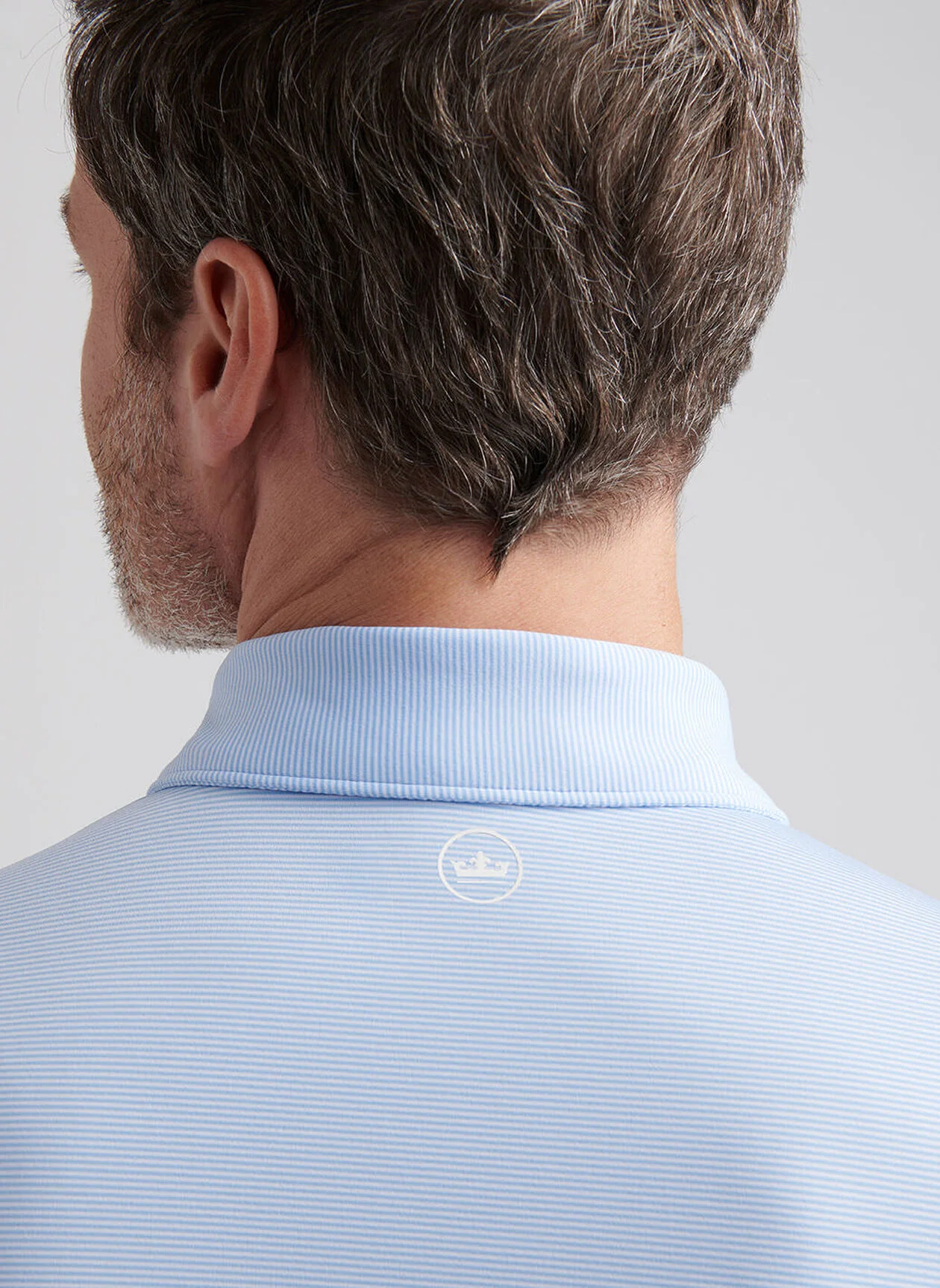 PETER MILLAR Jubilee Stripe Performance Jersey Polo Shirt – Men’s Classic Fit – Cottage Blue - Image 4