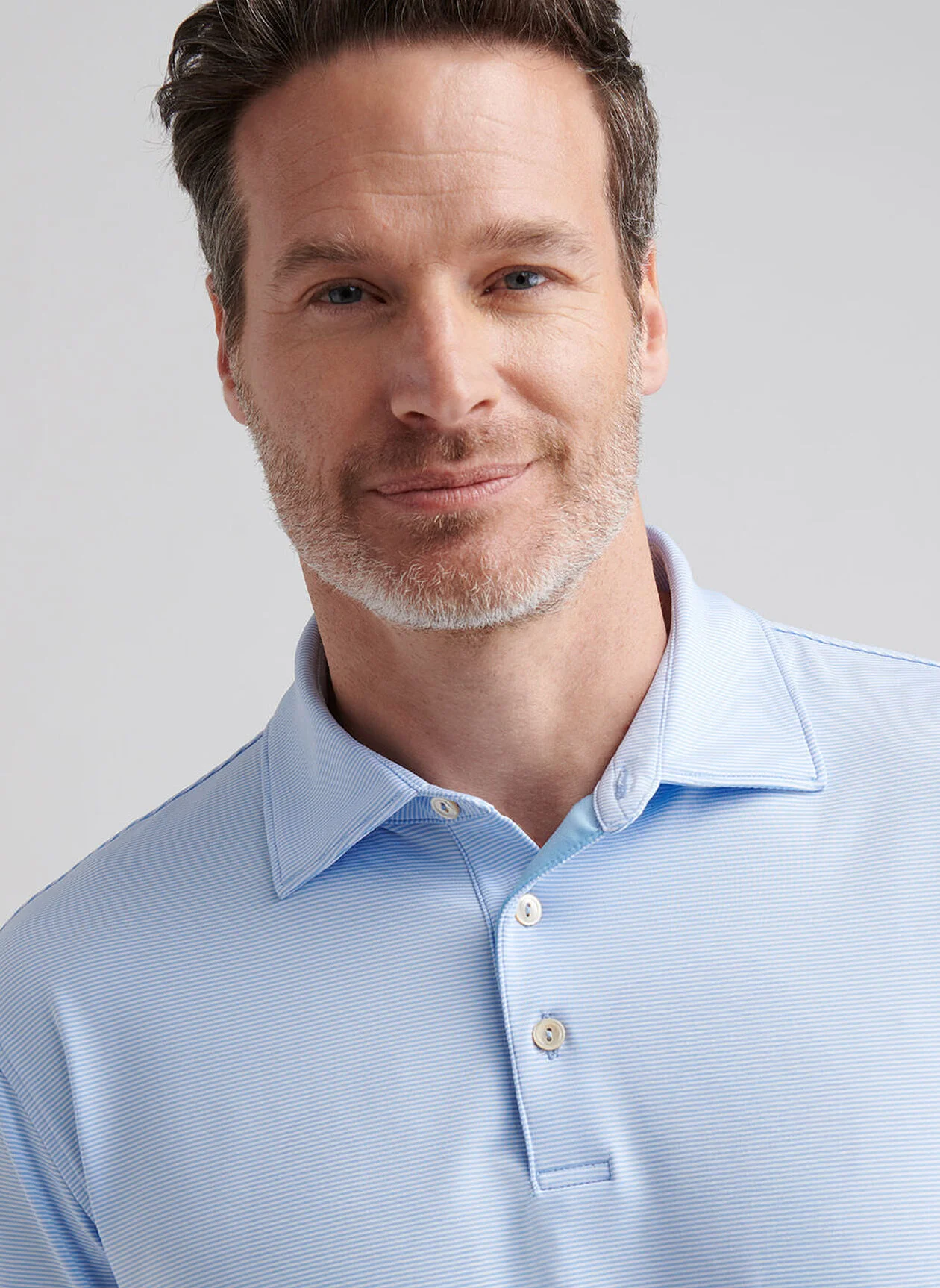 PETER MILLAR Jubilee Stripe Performance Jersey Polo Shirt – Men’s Classic Fit – Cottage Blue - Image 5