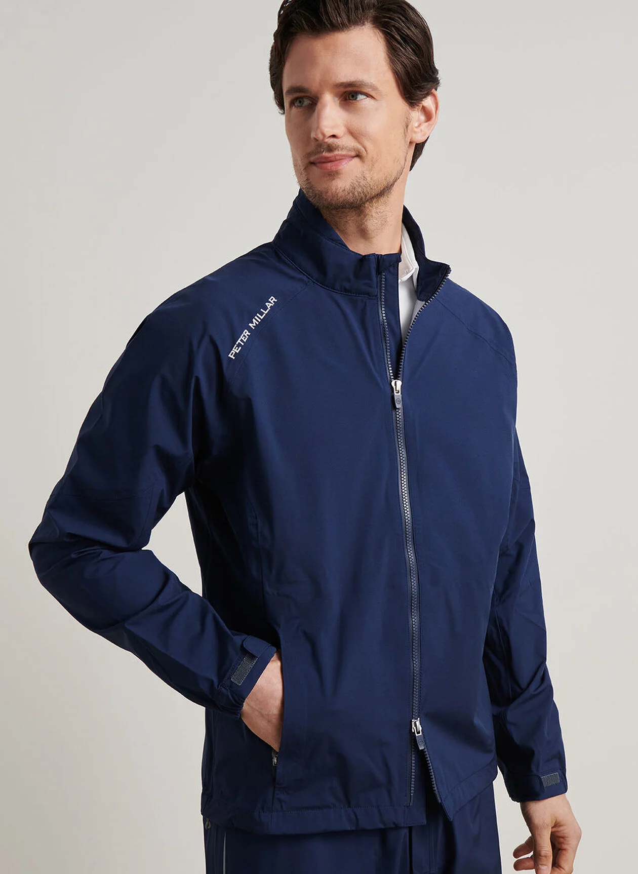 PETER MILLAR Men's Rain Walker Jacket - Windproof & Waterproof - Navy - Image 2