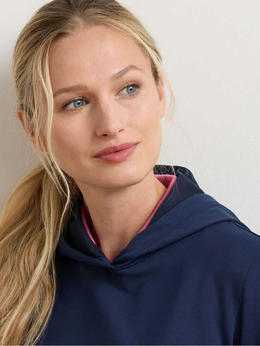 PETER MILLAR Pine Performance Hoodie - Womens - Navy - Image 2