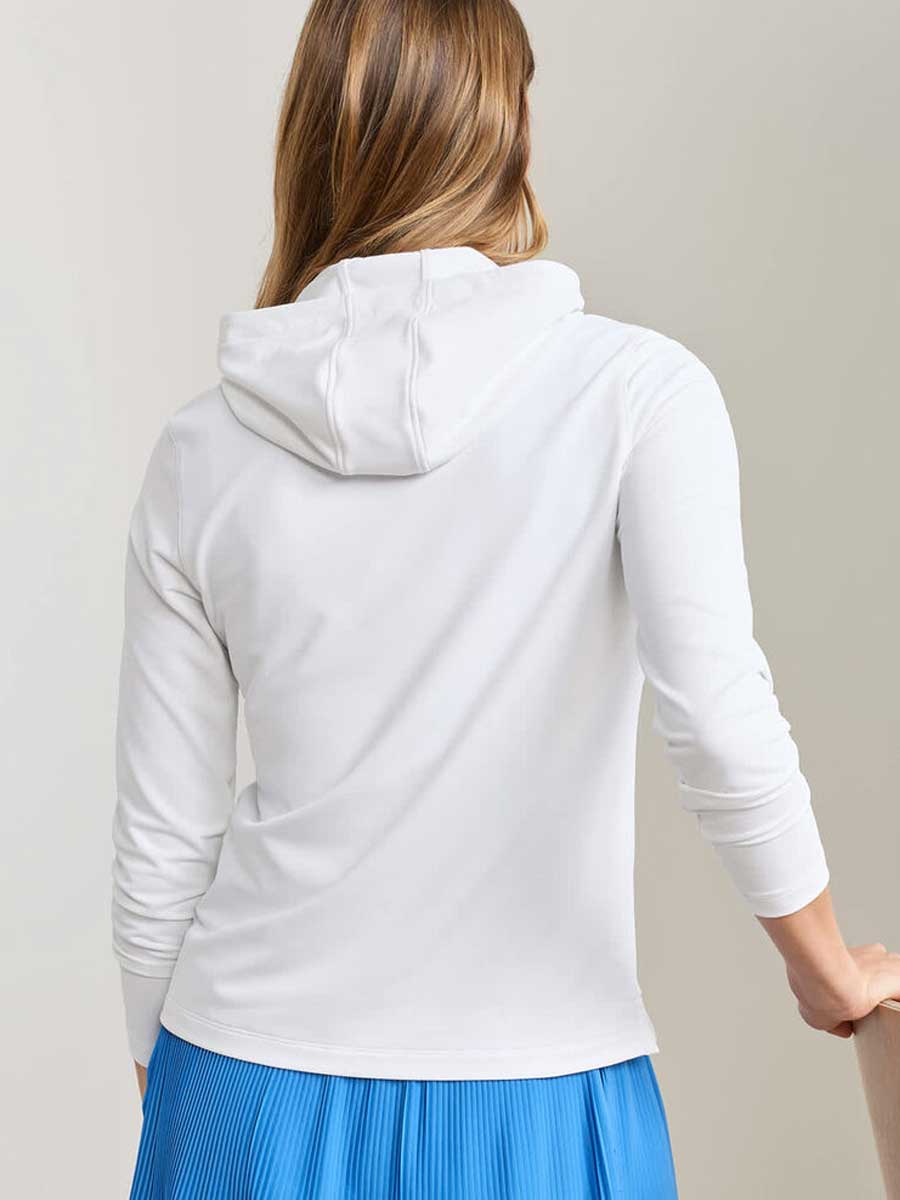 PETER MILLAR Pine Performance Hoodie - Womens - White - Image 3