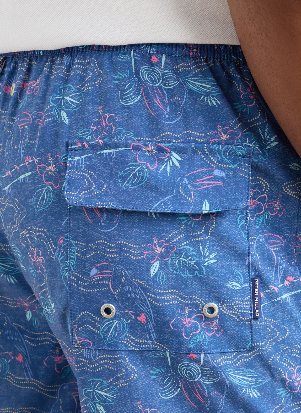 PETER MILLAR Rainforest Swim Trunk - Men's Classic Fit - Windsor Blue - Image 5