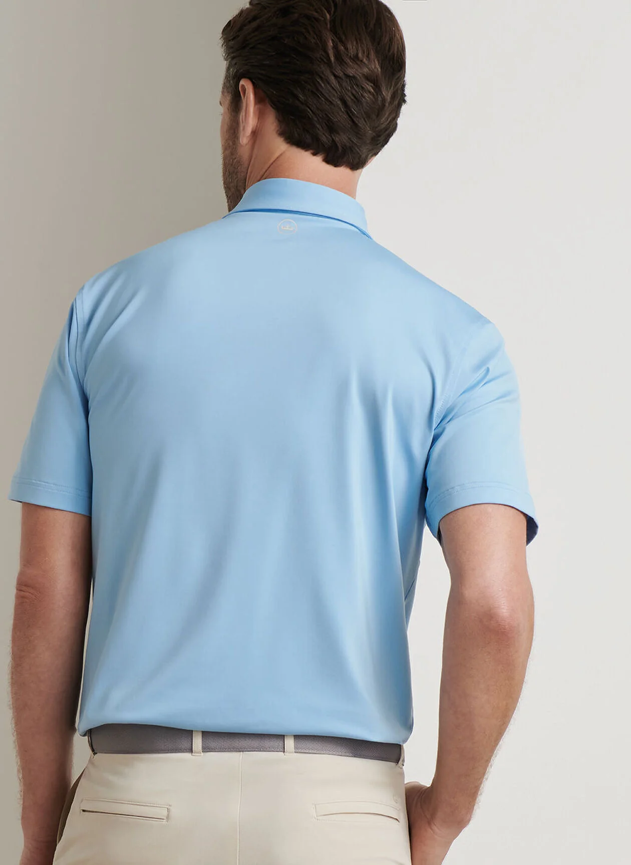 PETER MILLAR Solid Performance Jersey Polo Shirt - Men's Classic Fit - Cottage Blue - Image 3