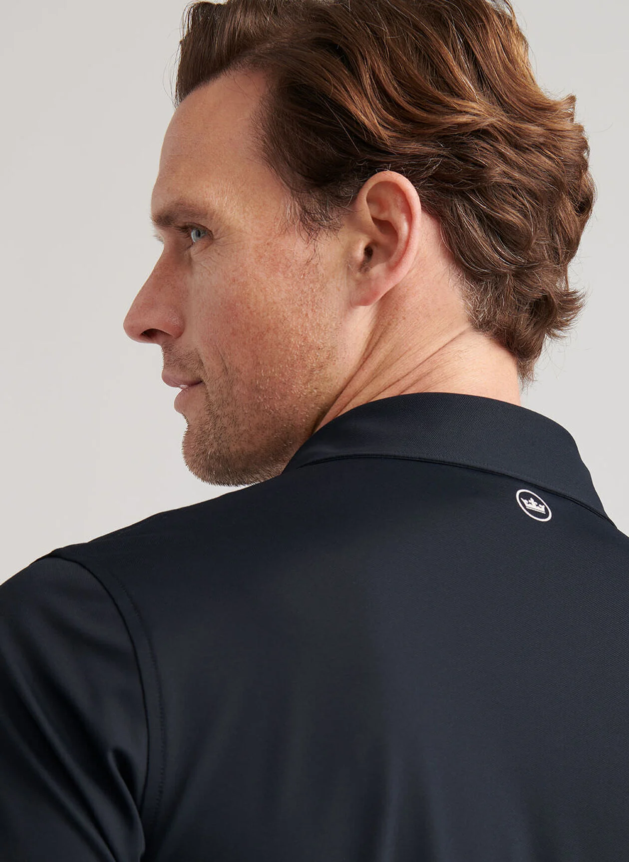 PETER MILLAR Soul Performance Mesh Polo Shirt - Men's Tailored Fit - Black - Image 4