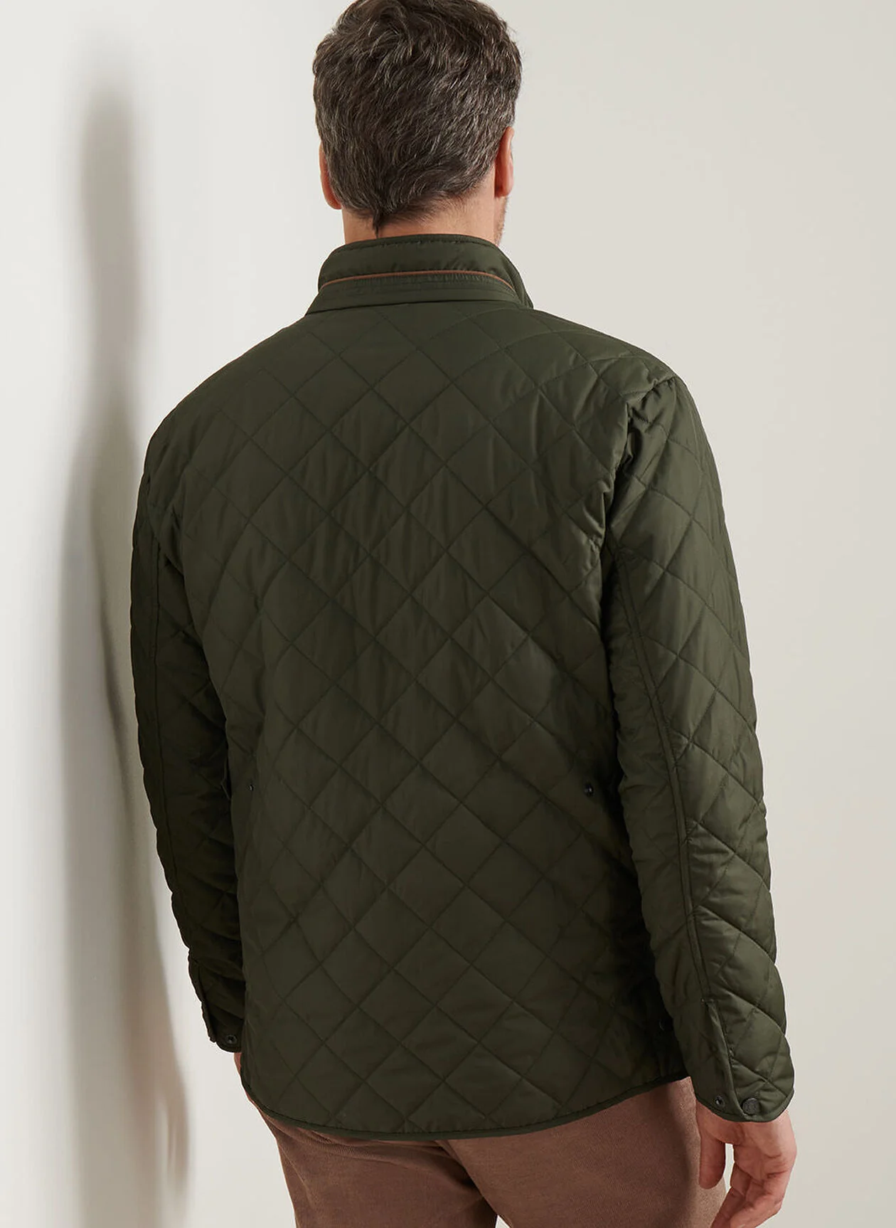 PETER MILLAR Suffolk Quilted Coat - Men's Classic Fit - Dark Olive - Image 3