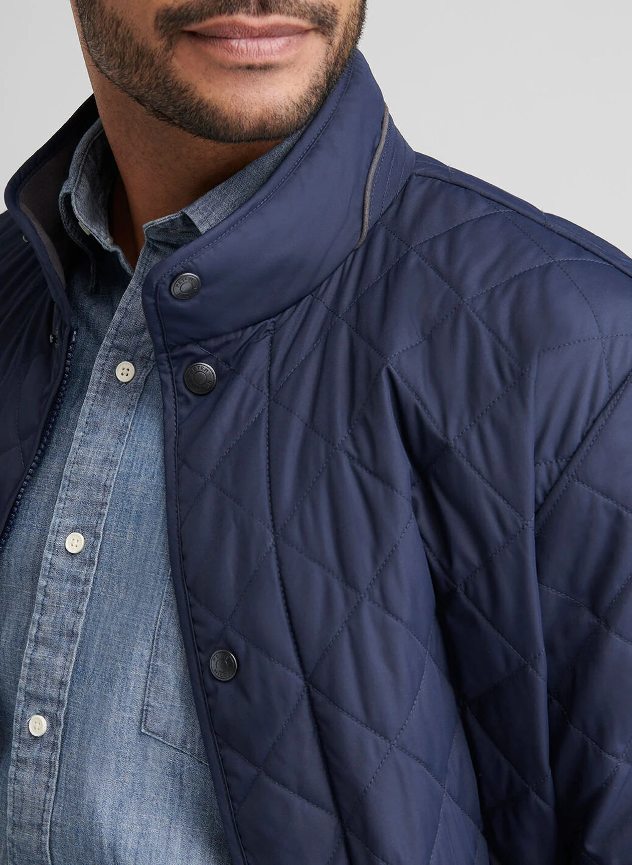 PETER MILLAR Suffolk Quilted Coat - Men's Classic Fit - Navy - Image 4