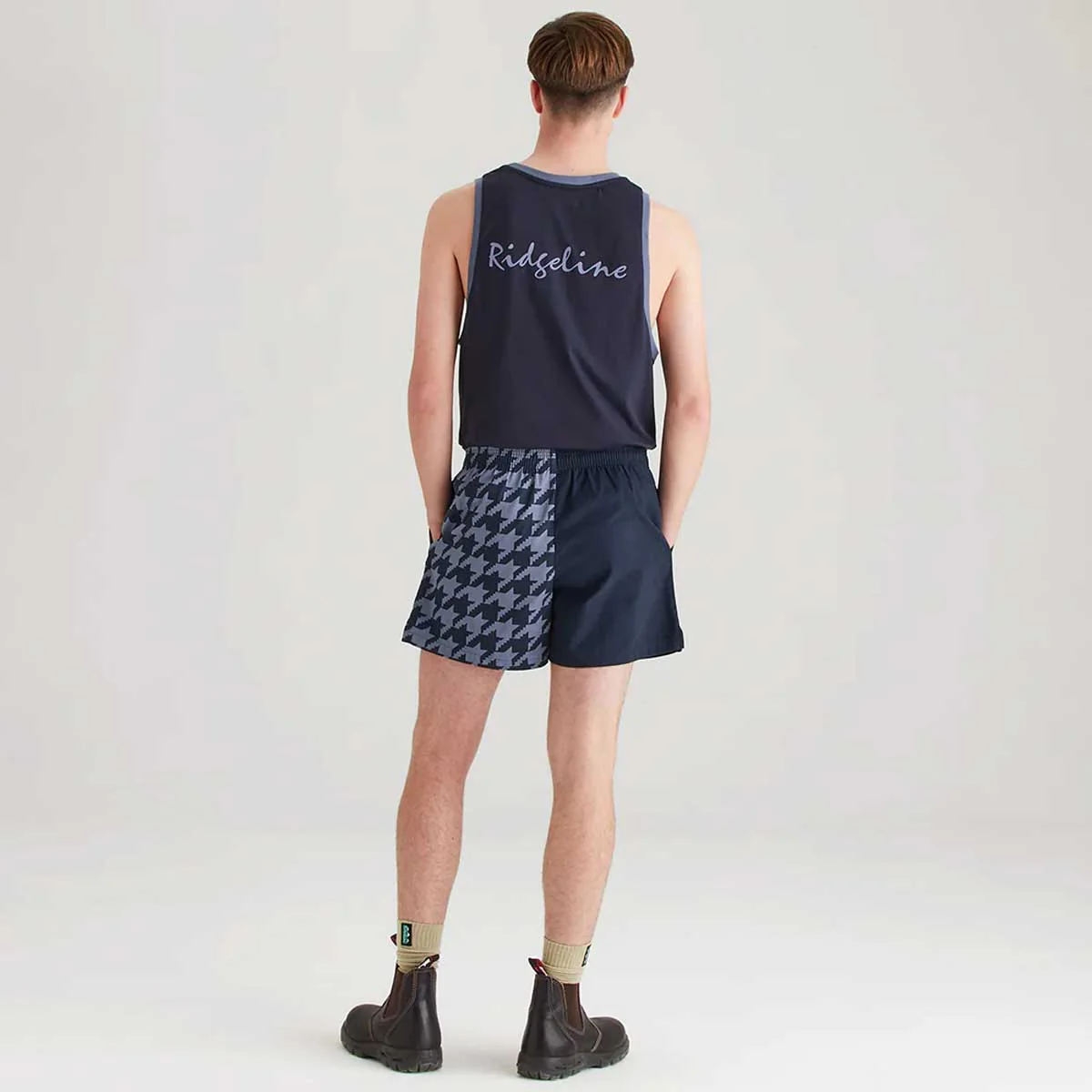 RIDGELINE Backslider Shorts - Navy Print - Image 6