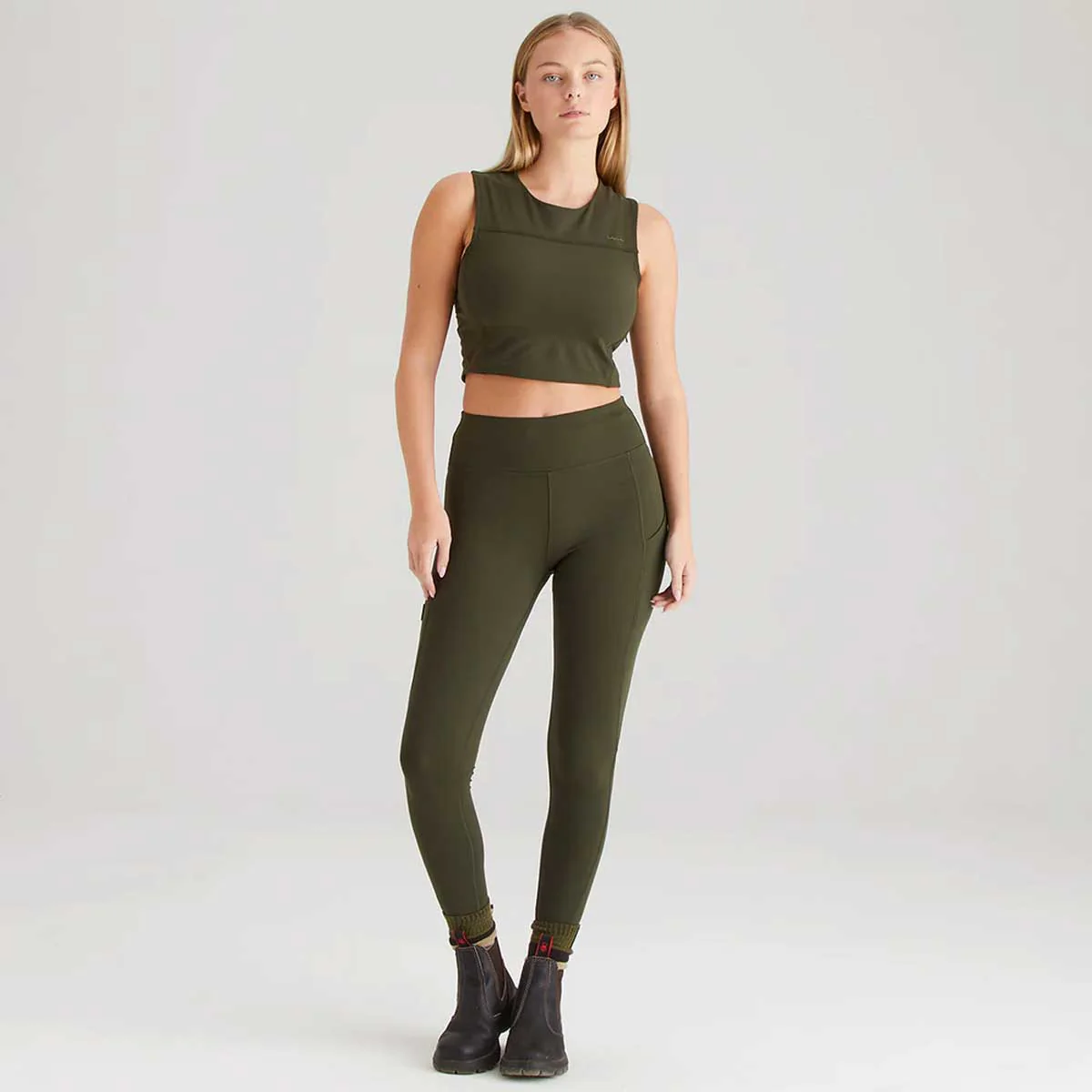 RIDGELINE Ladies Infinity Crop Top - Deep Forest - Image 6