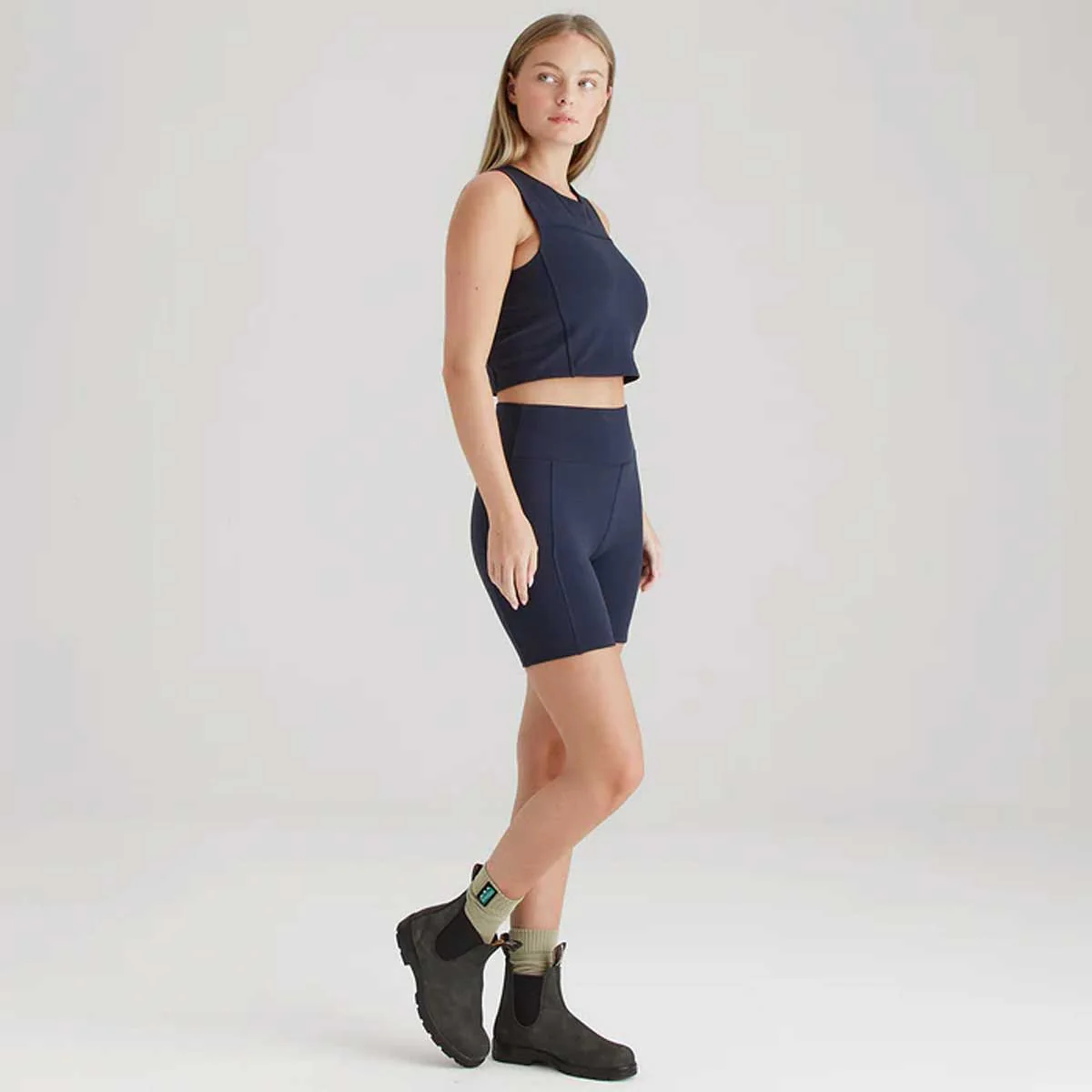 RIDGELINE Ladies Infinity Crop Top - Navy - Image 3